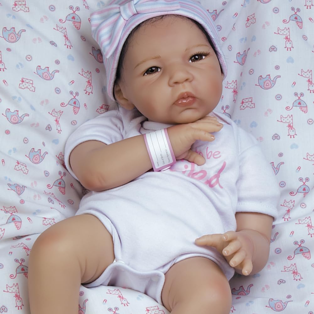 20-Inch Realistic Reborn Asian Baby Girl Doll with Soft Rooted Hair & 6-Piece Gift Set - Perfect Birthday Gift for Kids Ages 3+ | Lifelike Collectible Doll for Playtime, Nursery Decor, and Pretend Play