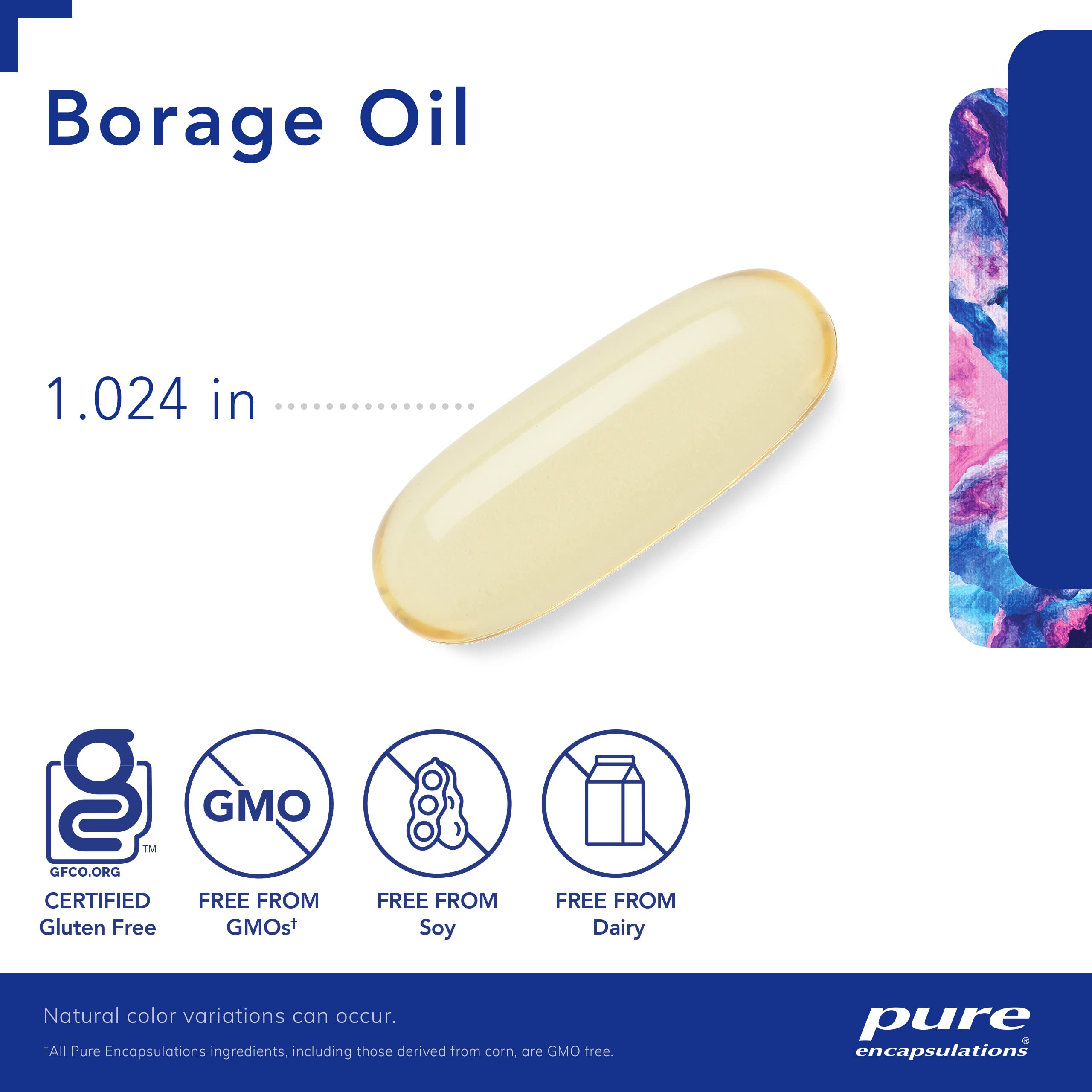 Pure Encapsulations Borage Oil 180 Softgels | Hypoallergenic Omega-6 Supplement with GLA | Supports Skin, Joint & Heart Health | Perfect for Daily Wellness Routine & Anti-Aging Care