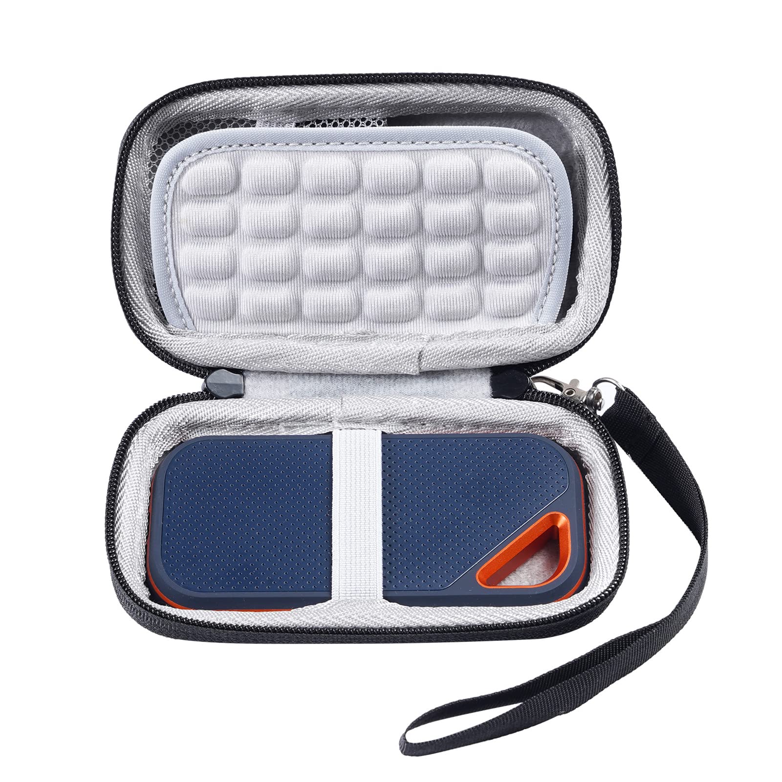 FENOHREFE EVA Hard Carrying Case for SSD & Hard Drives - Portable Protective Storage with Strap - Shockproof Shell for E81, External HDD, USB Drives - Perfect for Travel, Office & Data Backup