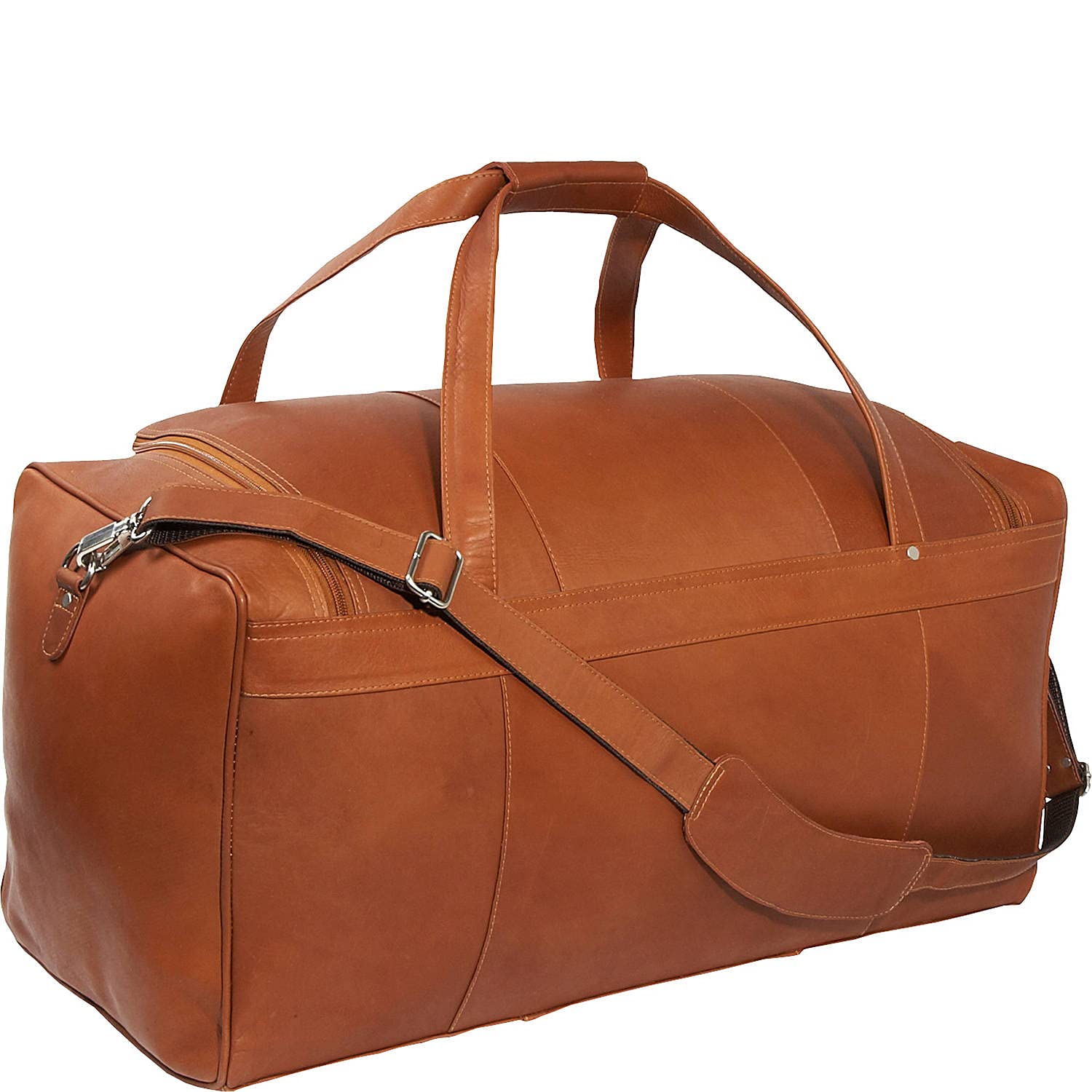 Traveler's Select Large Duffle Bag for Men & Women - Spacious Carry-On Duffel with Shoulder Strap - Perfect for Gym, Travel, Sports & Weekend Getaways (Saddle Brown, One Size)