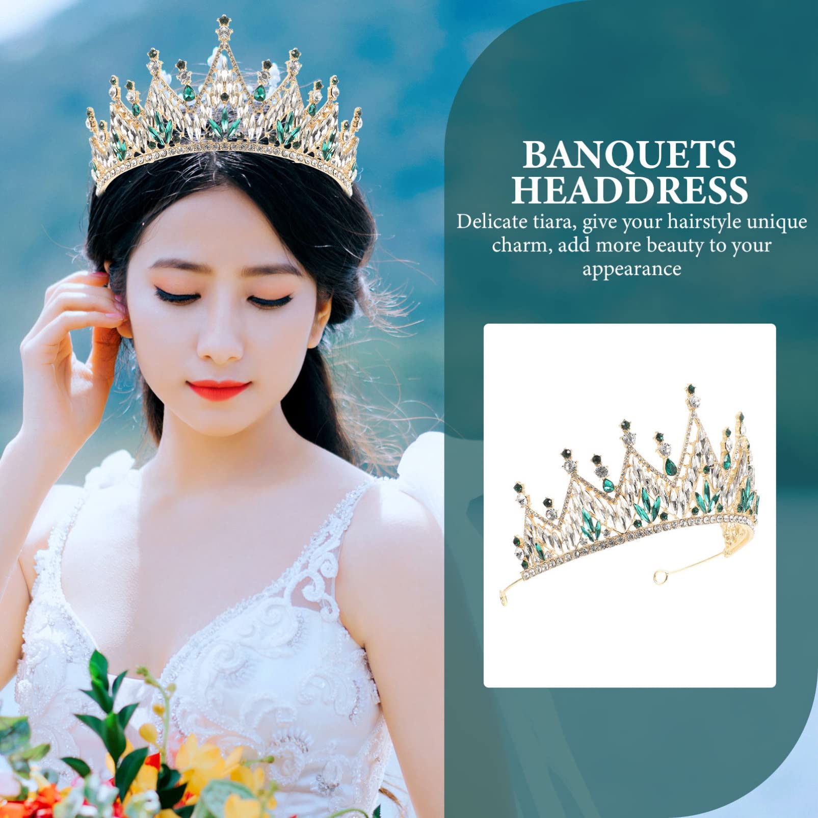 FOMIYES Bridal Crown - Elegant Wedding Hair Accessories for Bride, Women's Tiara, Birthday & Cosplay Crown, Alloy Headband for Miss & Wedding Dress | Perfect for Bridal Showers, Bachelorette Parties & Special Occasions