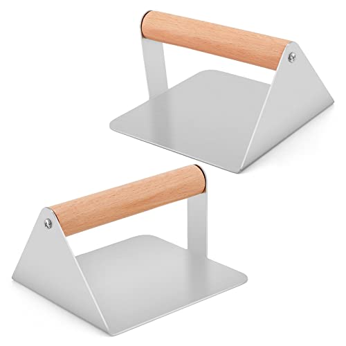 Wooden Handle Metal-Square 2pcs