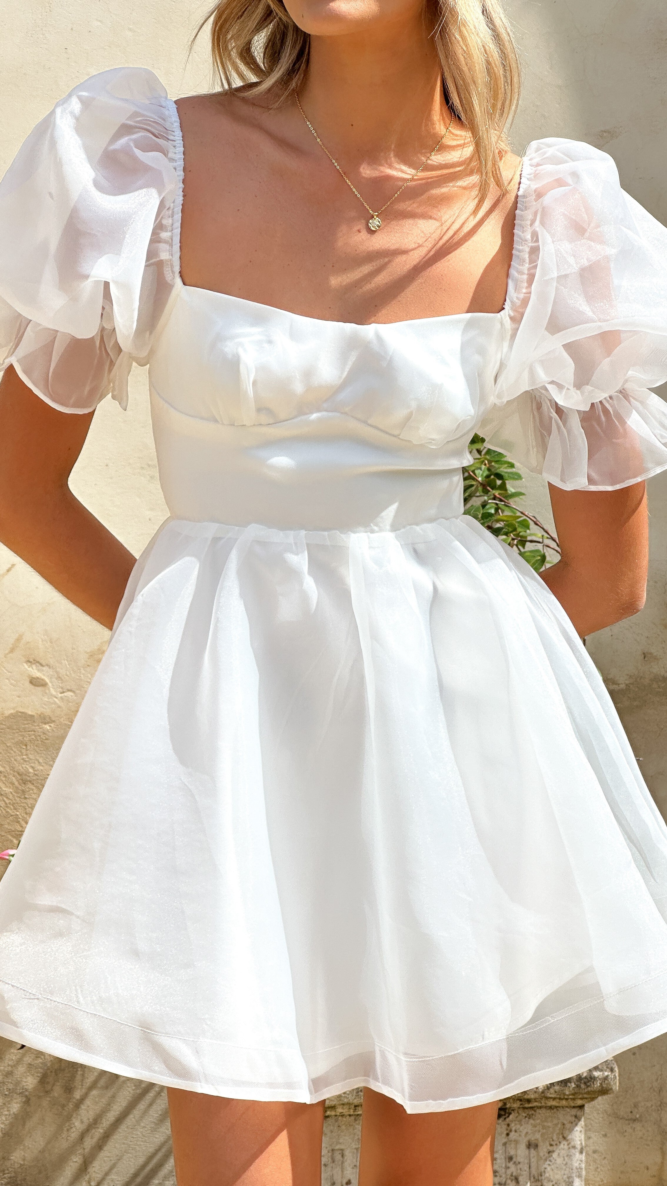 Lakeithia Mini Dress for Women - Elegant White Summer Party Dress for Casual Outings, Date Nights & Beach Vacations