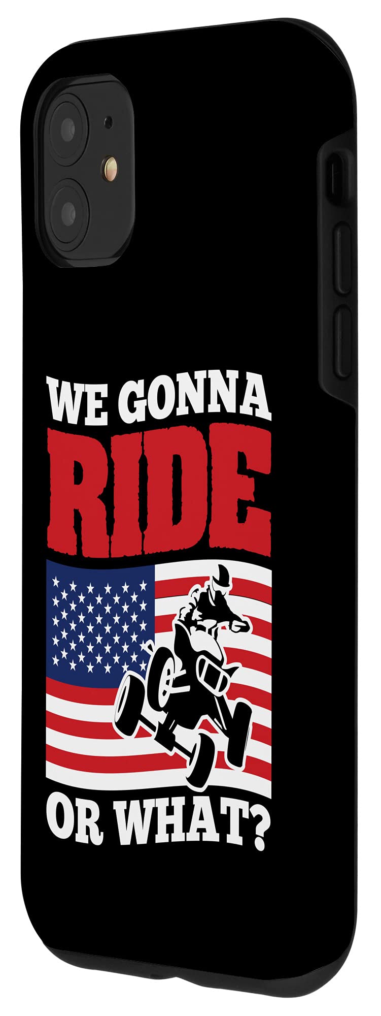 iPhone 11 Case with American Flag Design - Durable Quad Bike ATV Protective Cover for Outdoor Adventures, Riding & Off-Road Activities