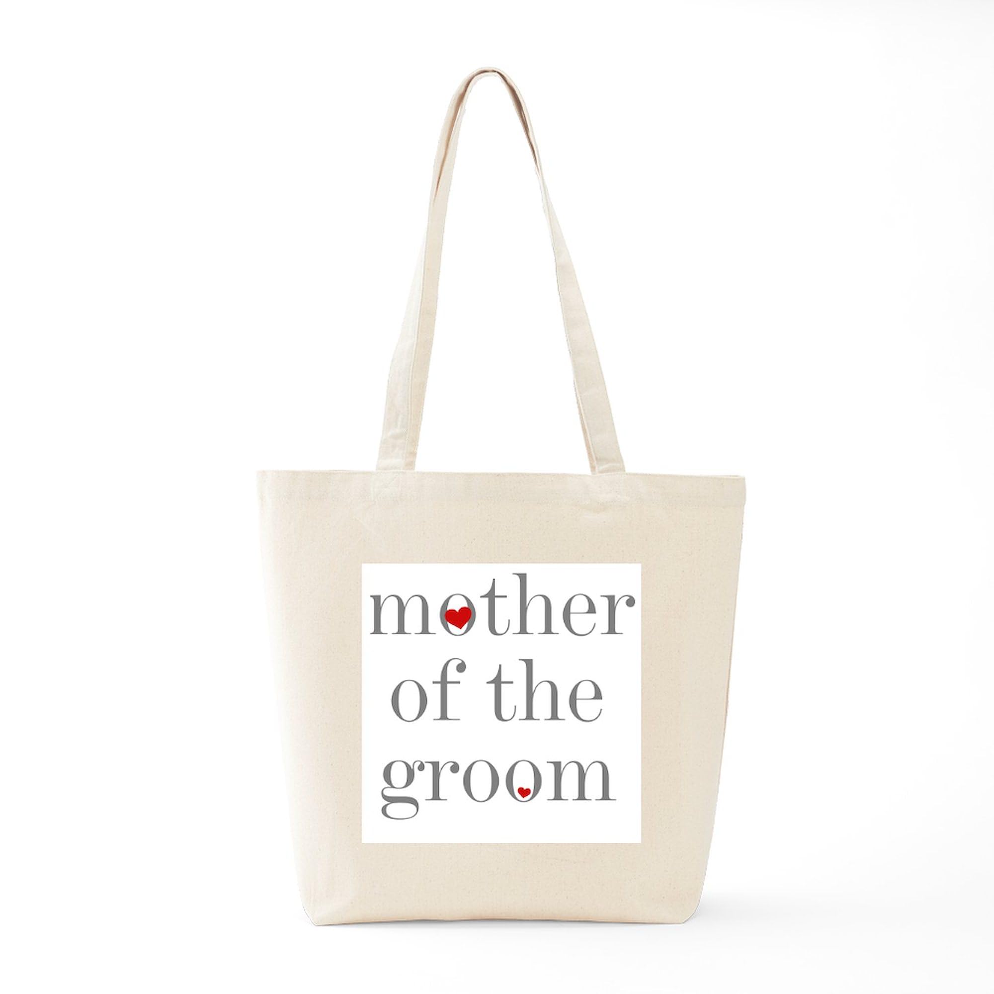 Eco-Friendly Natural Canvas Tote Bag - Mother of Groom Grey Text Reusable Shopping Bag | Perfect for Weddings, Groceries & Beach Outings