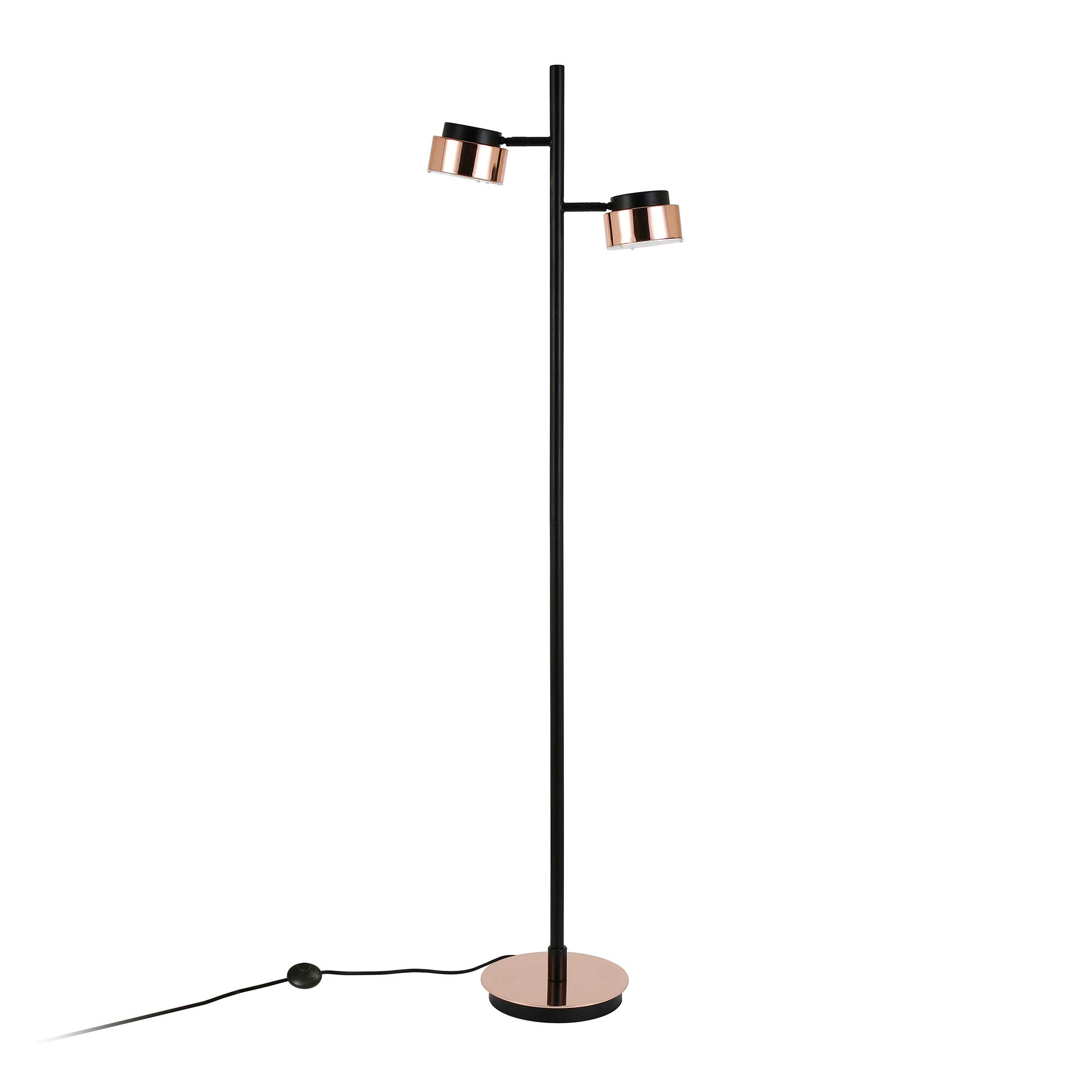 Henn&Hart Jex 2-Light Modern Floor Lamp - 68