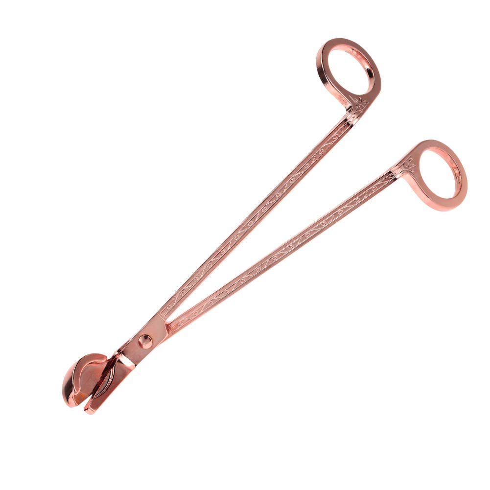 Premium Metallic Candle Wick Trimmer - Stainless Steel Candle Accessories with Ergonomic Handle for Home, Spa & Gift Use (Elegant Pink) - Perfect for Candle Care, Relaxation & Family Gatherings