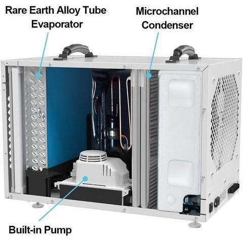 AlorAir Sentinel HDi100 100 Pints Crawl Space Dehumidifier with Built-in Condensate Pump - Ideal for Basements, Cellars, and Damp Areas