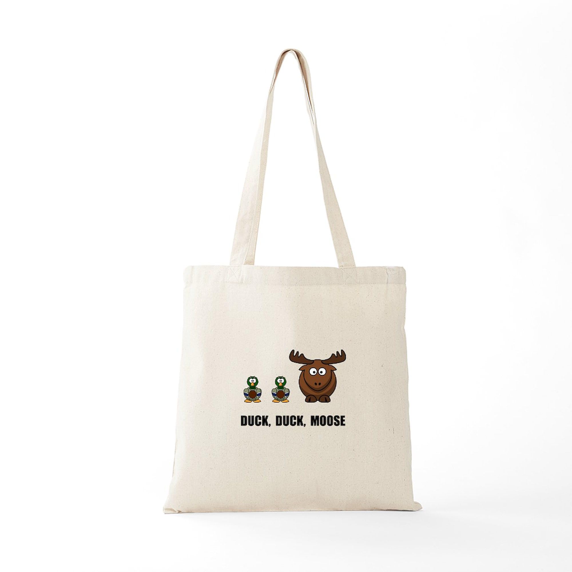 Duck Duck Moose Canvas Tote Bag - Eco-Friendly Reusable Shopping Bag for Groceries, Beach & Daily Use | Natural Cotton Carryall