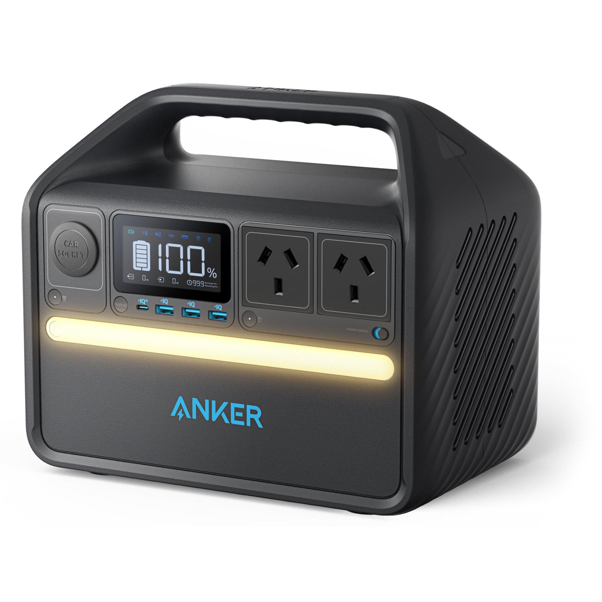 Anker 535 PowerHouse 512WH Portable Power Station - Solar Generator for Camping, RV, Emergencies & Outdoor Adventures | 512Wh Battery Backup with 500W AC Outlets