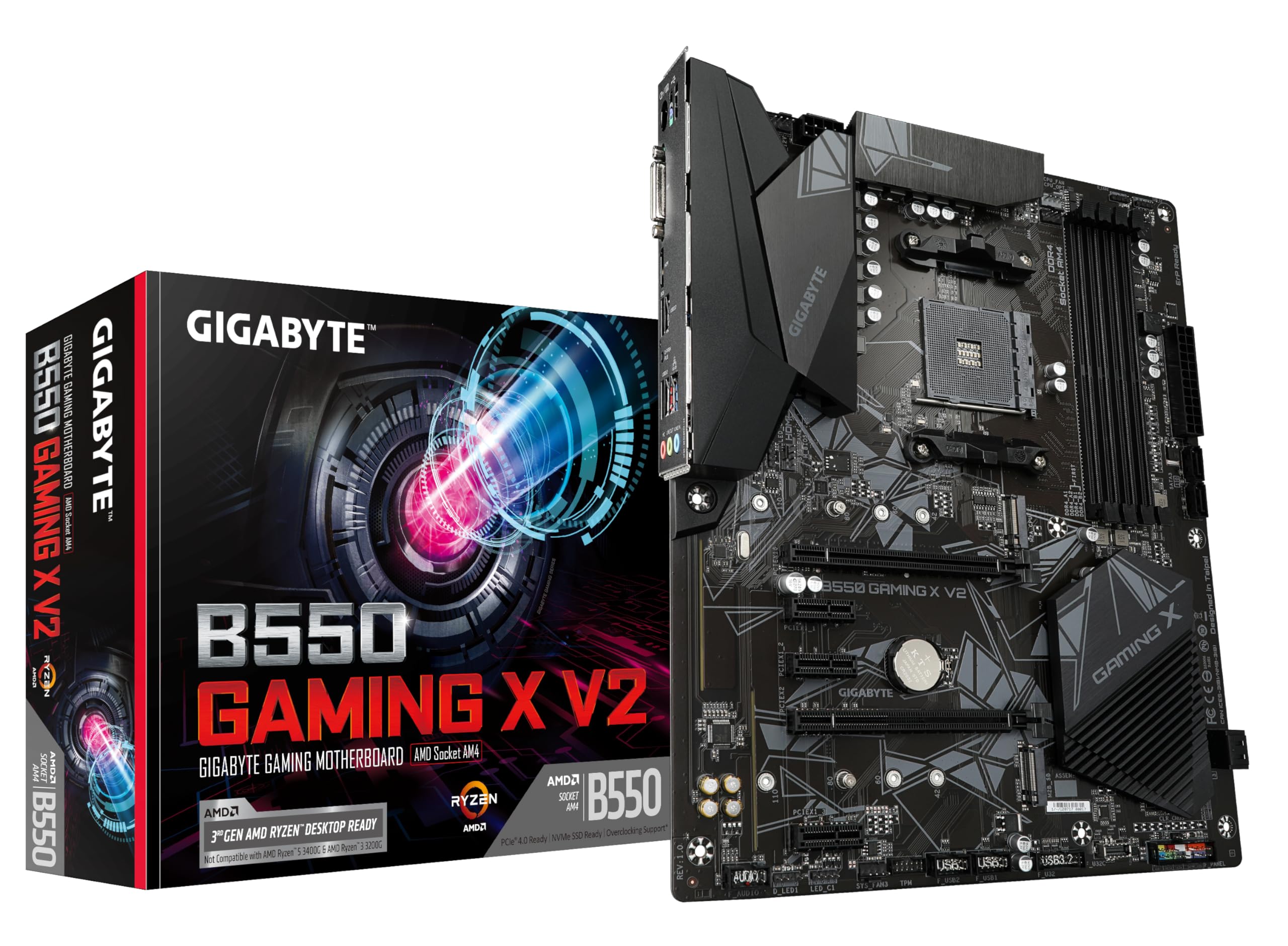 Gigabyte B550 Gaming X V2 ATX Motherboard for AMD Ryzen AM4 CPUs - High Performance Gaming PC Build & Streaming Setup