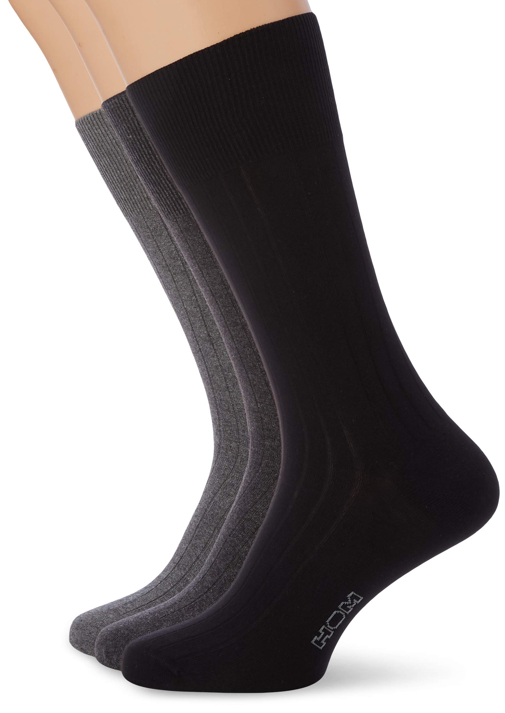 Premium Cotton Socks 3-Pack - Black, Anthracite & Grey - Breathable & Comfortable for Men & Women - Perfect for Daily Wear, Sports & Outdoor Activities