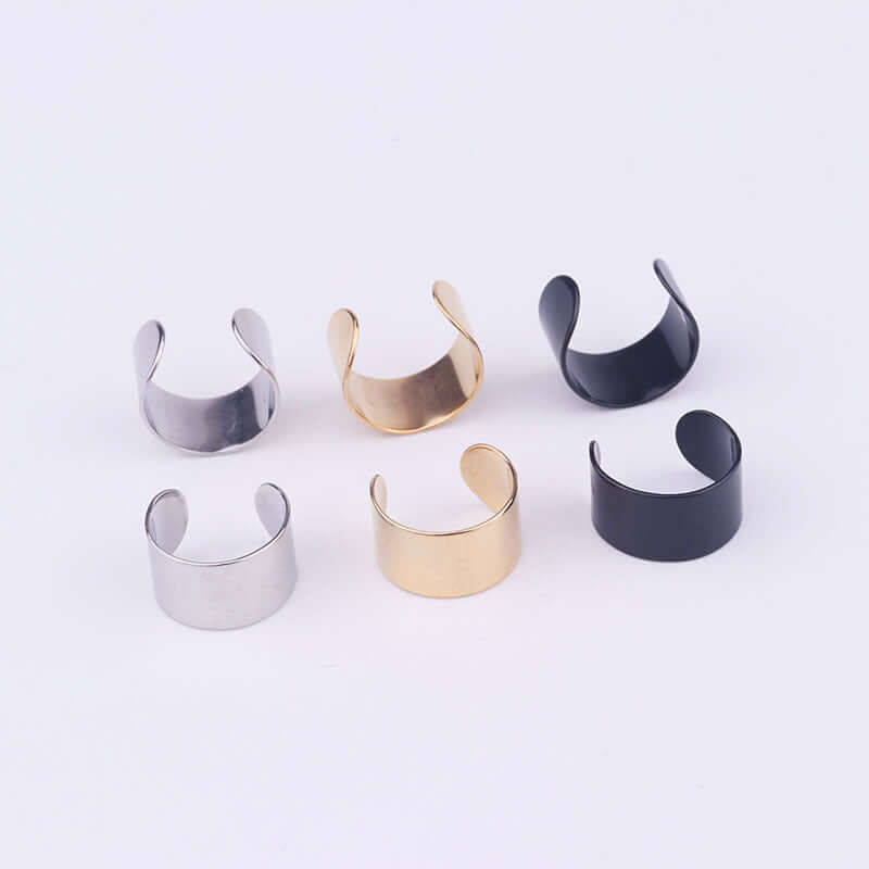 Minimalist Surgical Steel C-Shaped Ear Clip Ear Cuff for Women | ER8537 | Perfect for Everyday Wear, Parties & Special Occasions