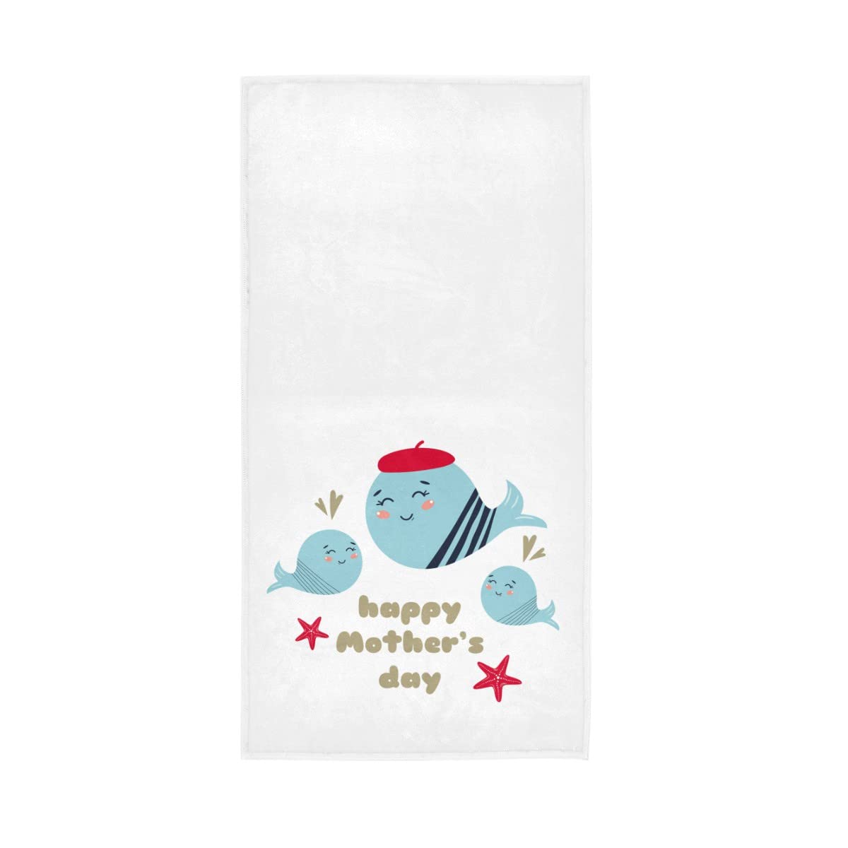 Senya Soft Bath Towel Set - 30x15 Inch Watercolor Dragonfly & Whale Design - Absorbent Hand Towels for Bathroom, Spa, Gym, Sports - Funny & Cute Mothers Day Gift - Perfect for Home, Travel & Beach Use