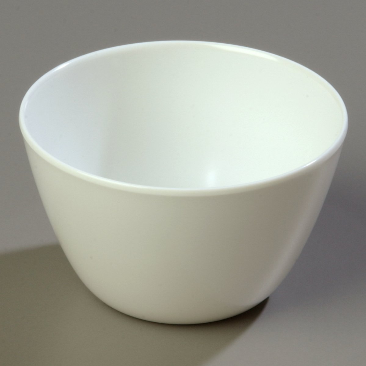 Carlisle FoodService 8oz White Melamine Reusable Plastic Bowls - Soup Cups for Home & Restaurant Use - Durable & Dishwasher Safe - Perfect for Salads, Soups, Cereals (Pack of 48)