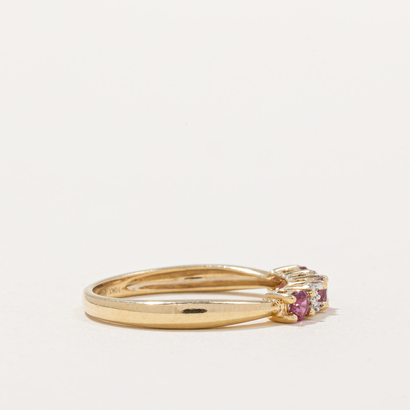 Exquisite Ruby & Diamond Ring | 0.24ctw Ruby & 0.04ctw Diamond | Size 7 | Perfect for Anniversary, Engagement & Special Occasions
