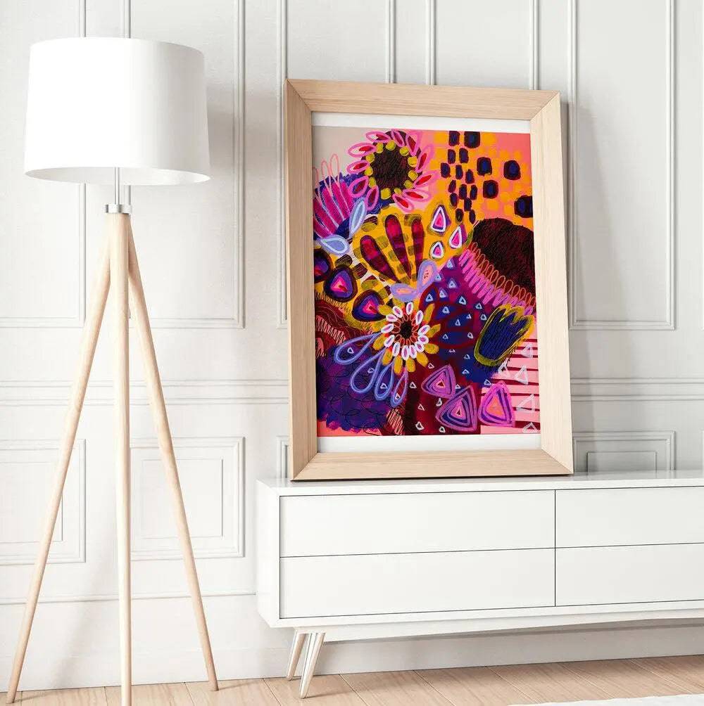 Big Banksia Modern Art Print - Australian Native Flower Wall Decor for Living Room, Bedroom & Office - Perfect for Home & Office Decor
