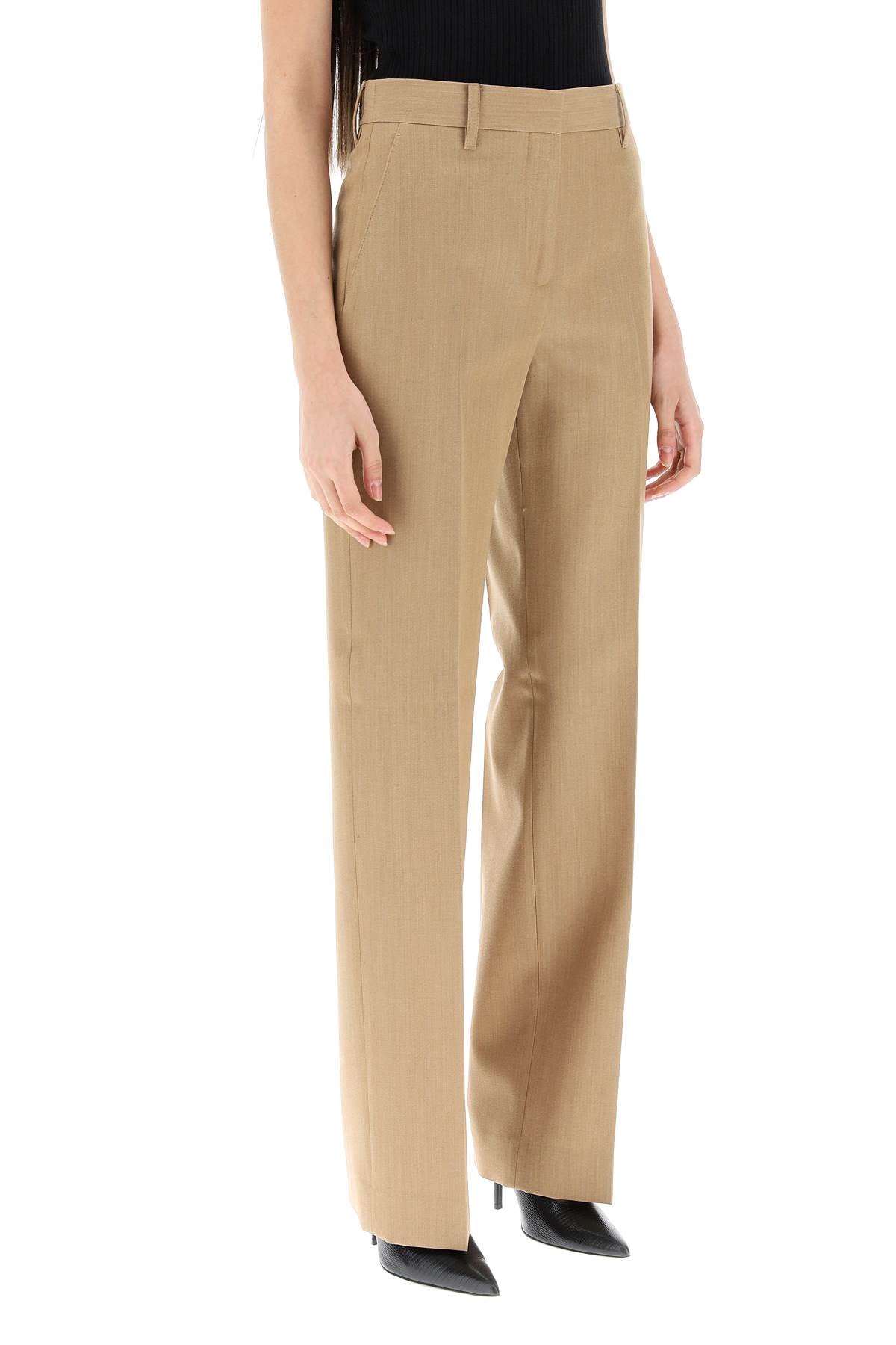 Burberry Tailored Wool Trousers for Men - Classic British Slim Fit Dress Pants for Business & Formal Occasions