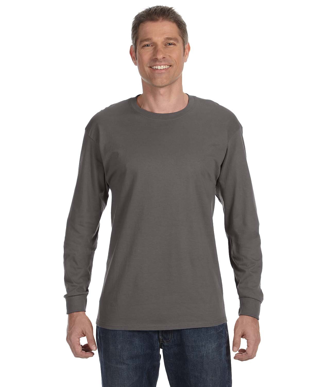 Hanes Men's 5586 ComfortSoft Cotton Crewneck T-Shirt - Pack of 6 - Soft Breathable Fabric for Everyday Wear, Workout & Casual Outfits