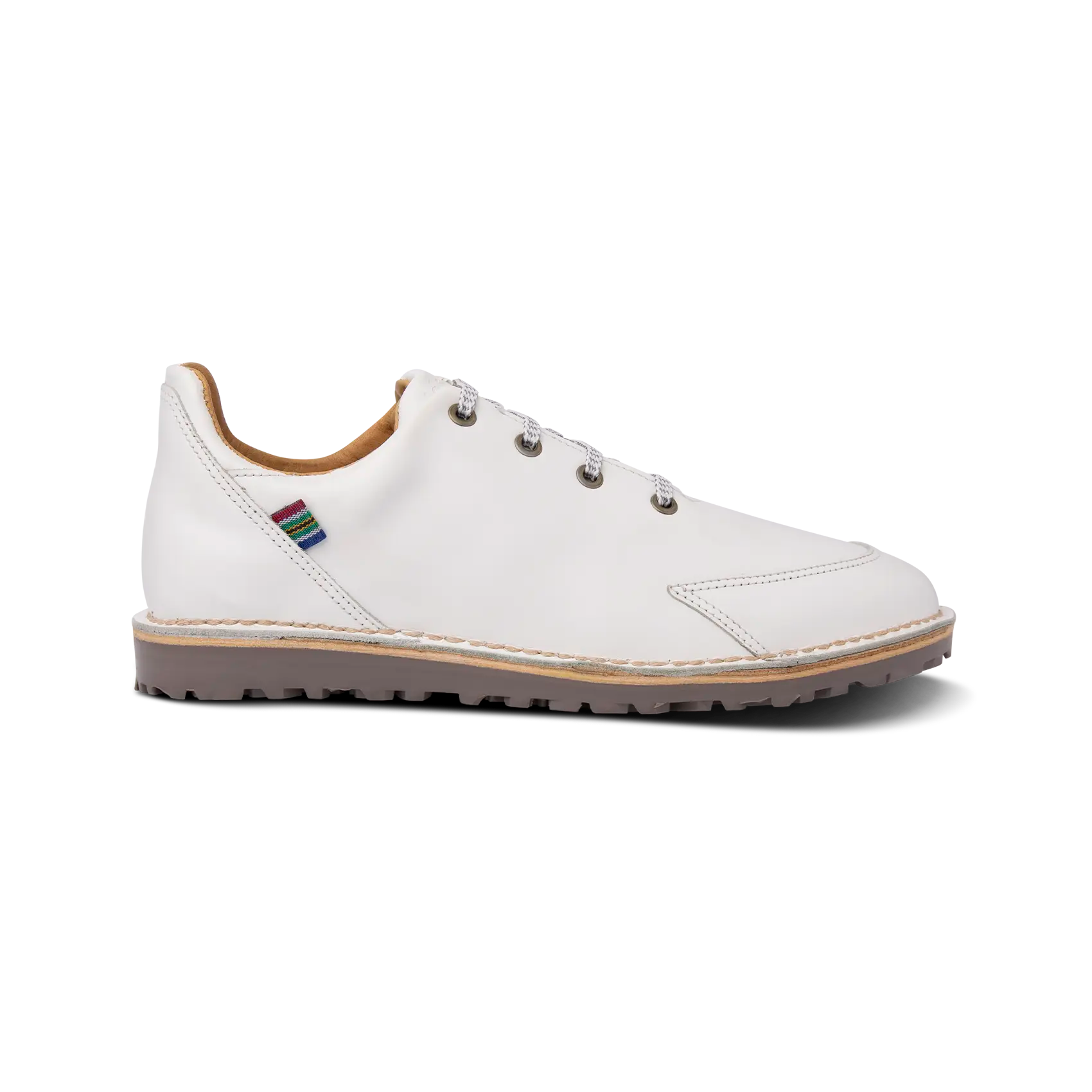 Veldskoen Albatross Golf Shoes for Men - Premium White Leather with Grey Sole - Comfortable & Durable Spiked Golf Footwear for Course & Clubhouse