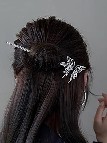 Kairangi Butterfly Hair Stick for Women & Girls - Elegant Bun Holder, Juda Pin Hair Accessory, Multicolor - Perfect for Weddings, Parties & Everyday Hairstyles