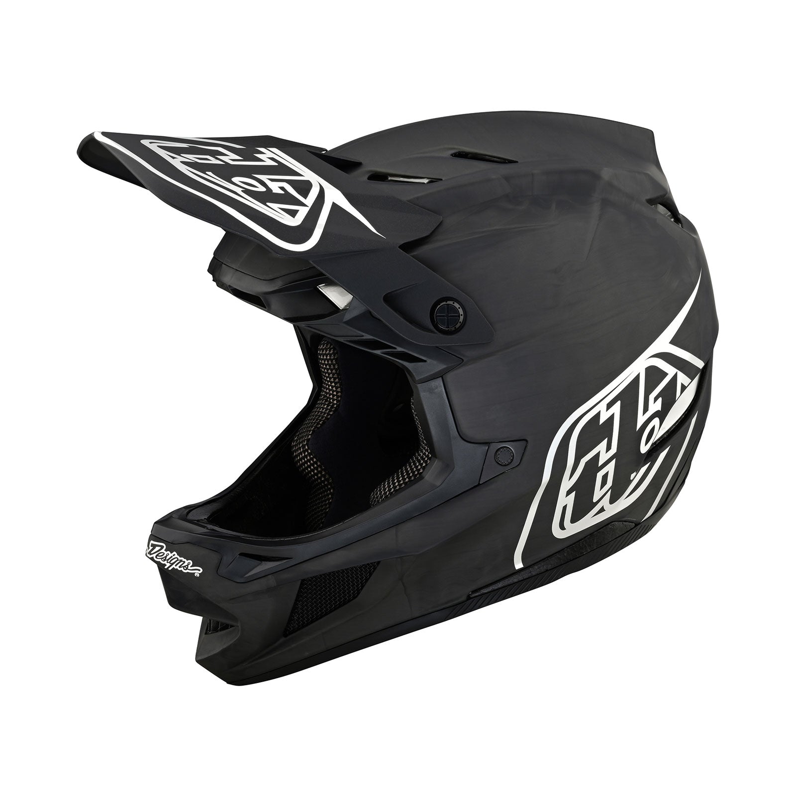 D4 Carbon Fiber Motorcycle Helmet - Stealth Black & Silver - Lightweight & Durable for Racing, Street Riding & Urban Commuting