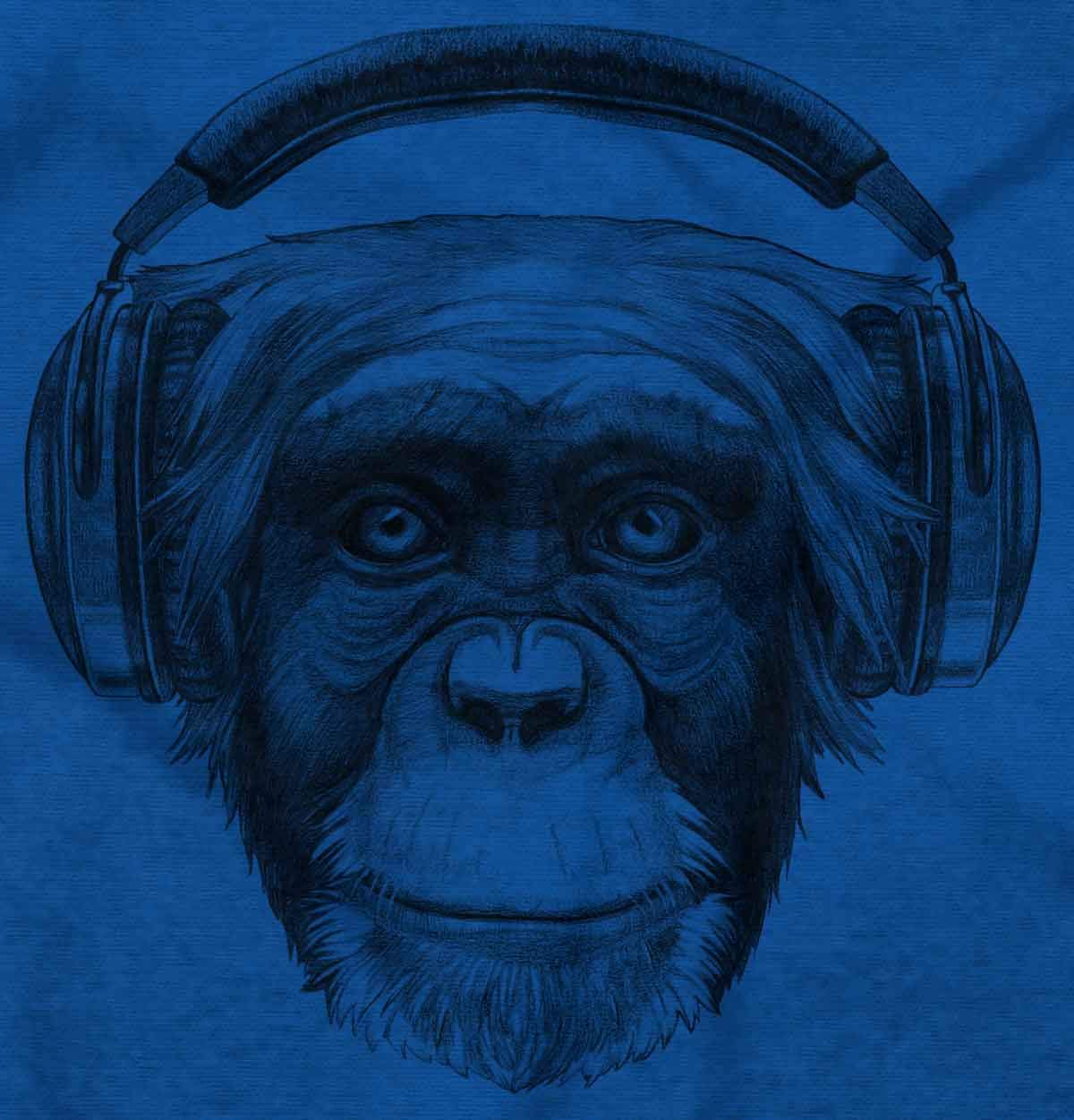 Smile Monkey Headphones Hipster Graphic T-Shirt for Men & Women - Funny Casual Tee for Music Lovers & Streetwear Fashion