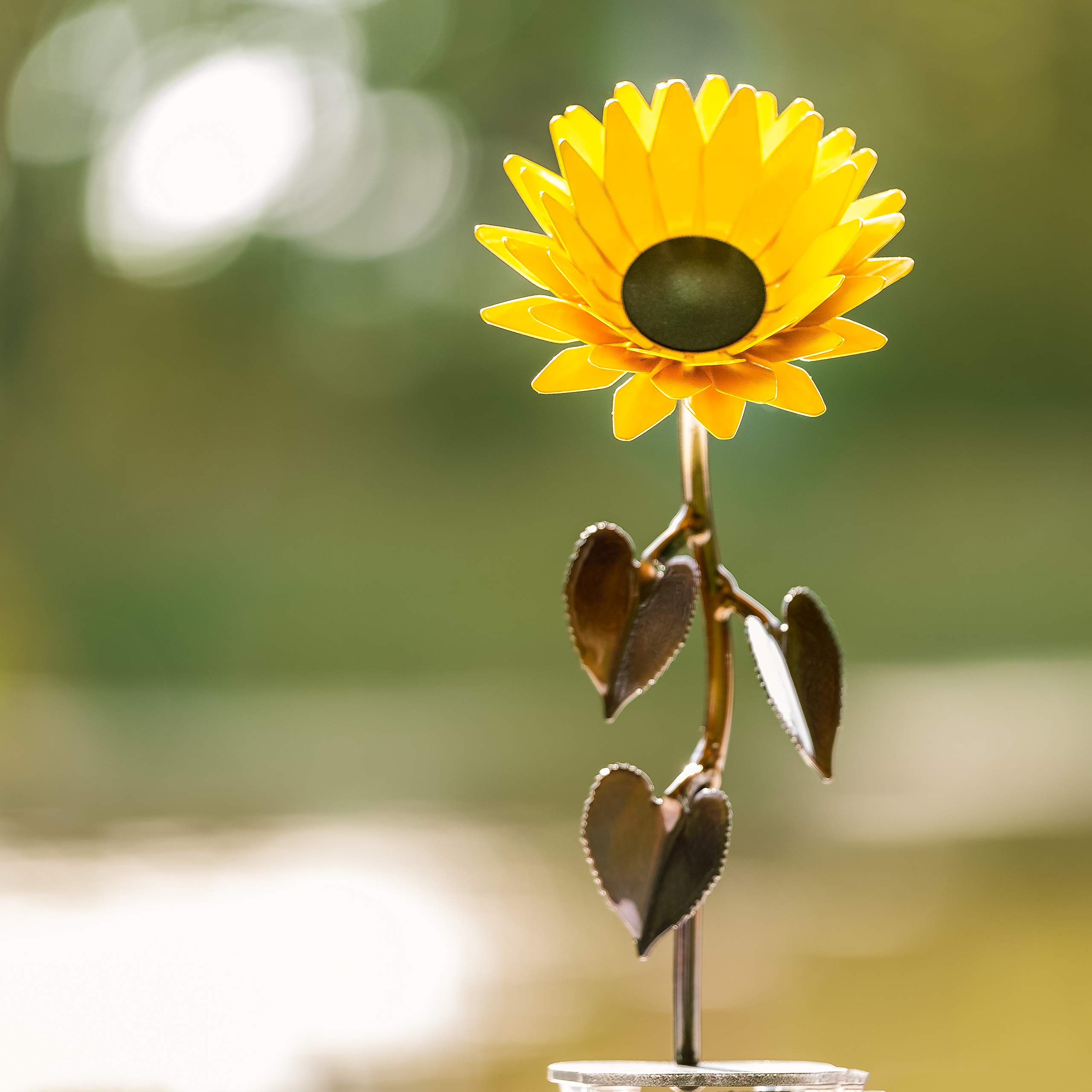 Hand-Forged Wrought Iron Sunflower Wall Decor - Unique 1st Anniversary Gift for Couples - Perfect for Home, Garden & Wedding Decorations