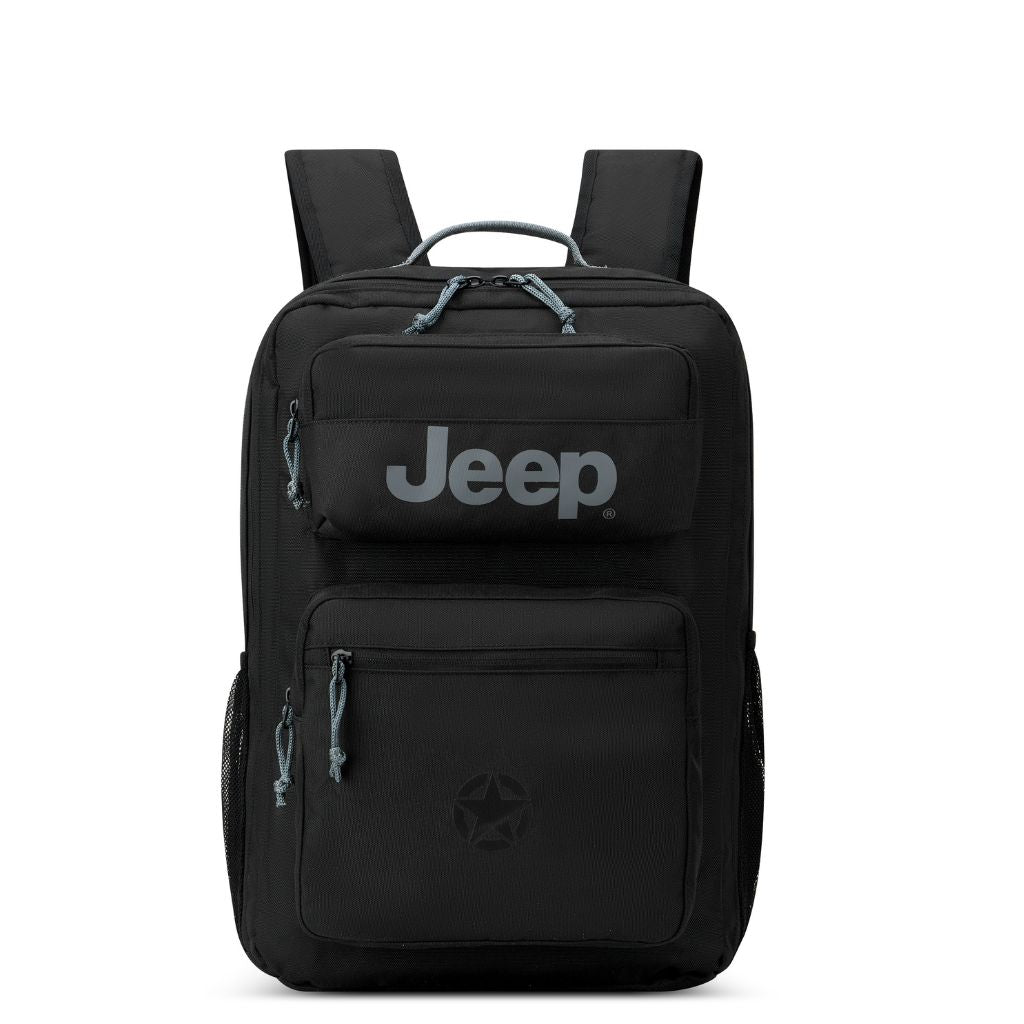 Jeep Multipurpose 15 Inch Laptop Backpack for Men & Women - Durable Water-Resistant Travel Backpack with USB Charging Port - Perfect for Work, School, College & Outdoor Adventures (Black)