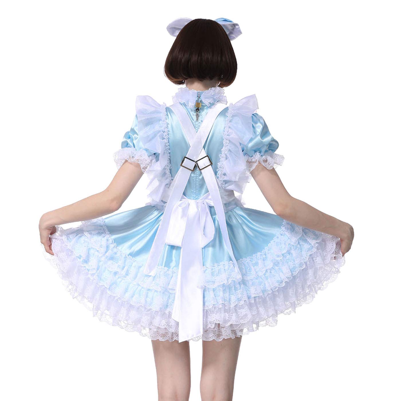 Sissy Girl Maid Low Cut Dream Dress Puffy Crossdress - Elegant Lingerie for Roleplay, Cosplay & Special Occasions