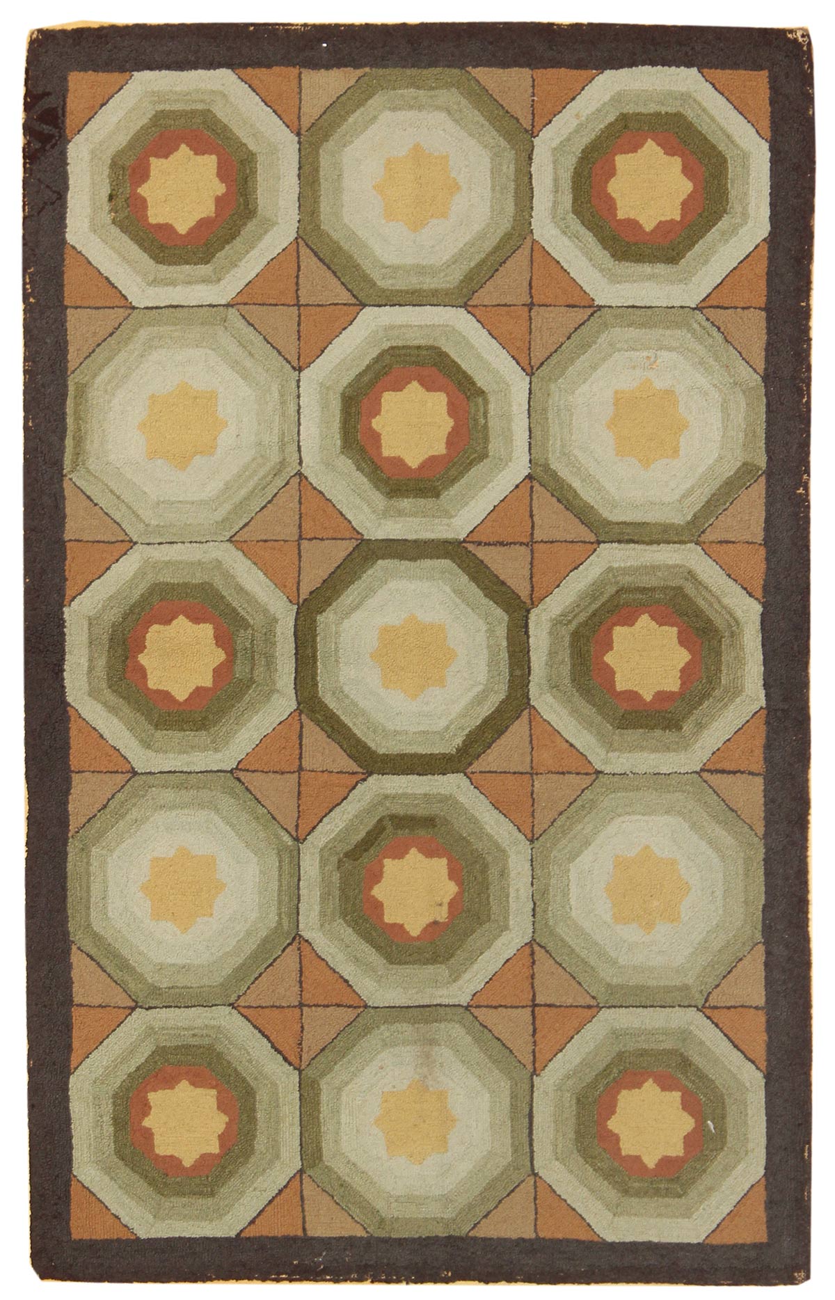 Vintage Hooked American Handwoven Contemporary Area Rug JF6542 - Perfect for Living Room, Bedroom, and Home Decor