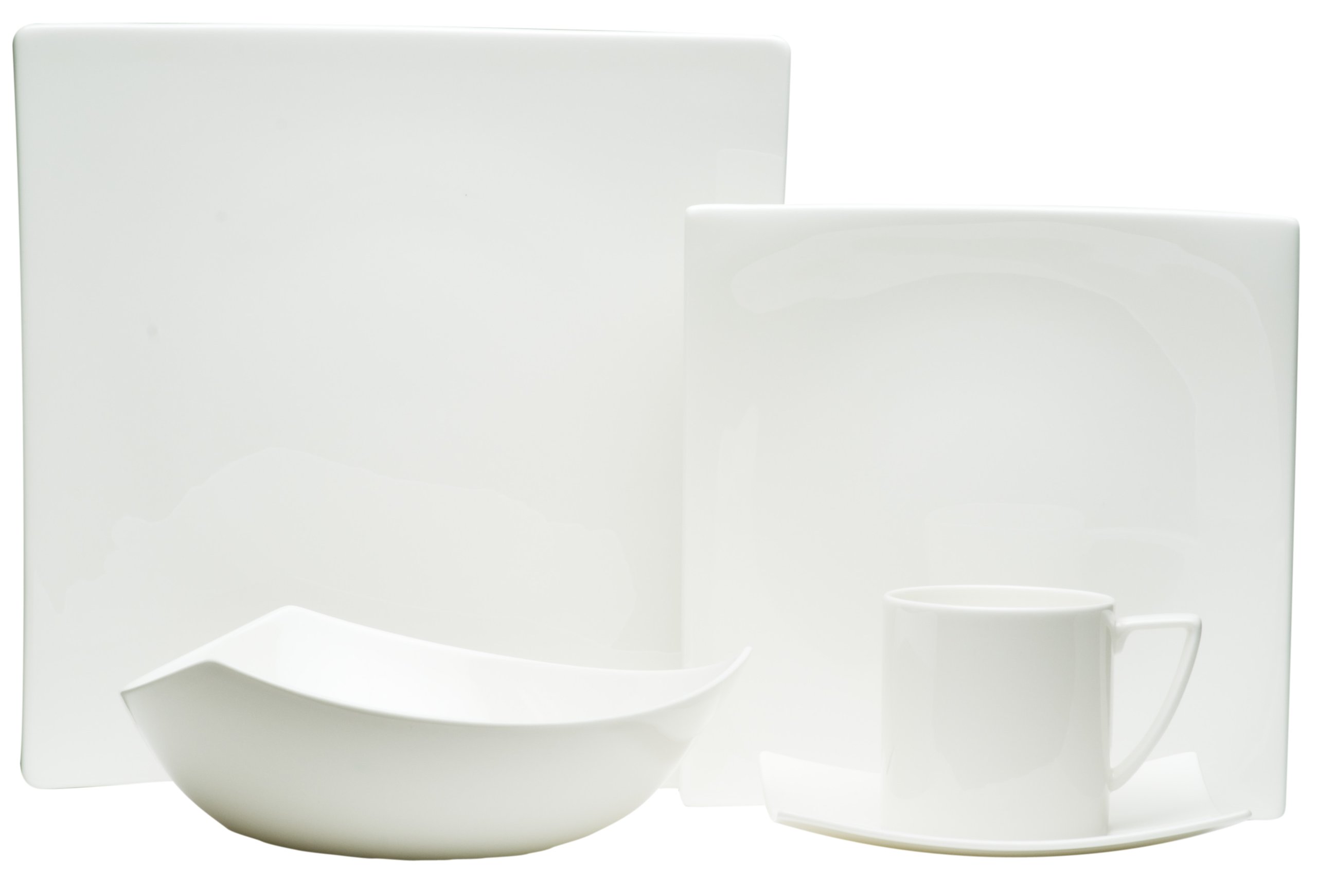 Red Vanilla Extreme White 5-Piece Dining Set - Modern Kitchen Table & Chairs for Small Spaces, Perfect for Breakfast Nook, Apartment Dining, and Family Gatherings