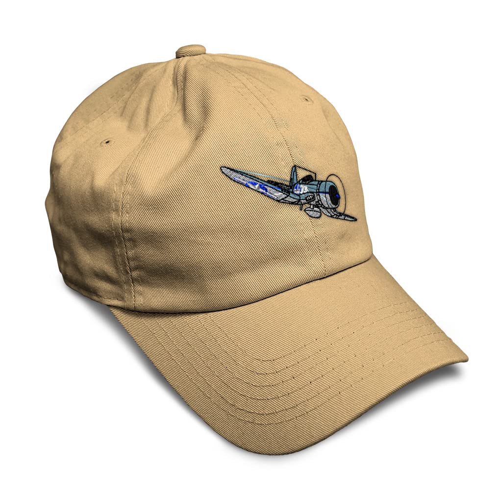 Stylish Corsair Military Plane Embroidered Cotton Baseball Cap - Unisex Soft Twill Dad Hat for Men & Women | Perfect for Outdoor Activities, Travel & Casual Wear