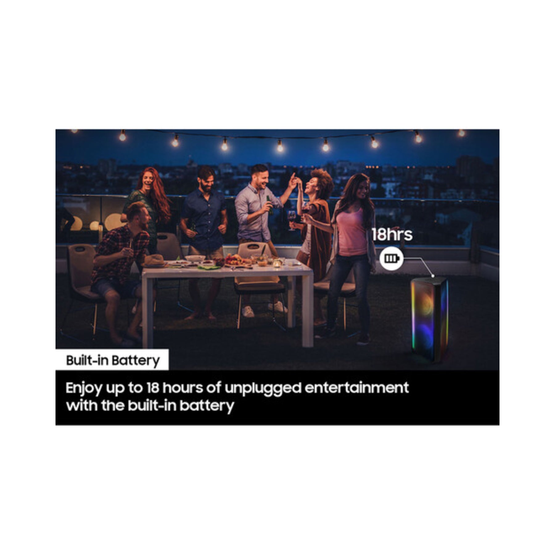Samsung MX ST50B 240W Wireless Bluetooth Party Speaker with Powerful Bass - Perfect for Outdoor Events, Home Parties, and DJ Performances