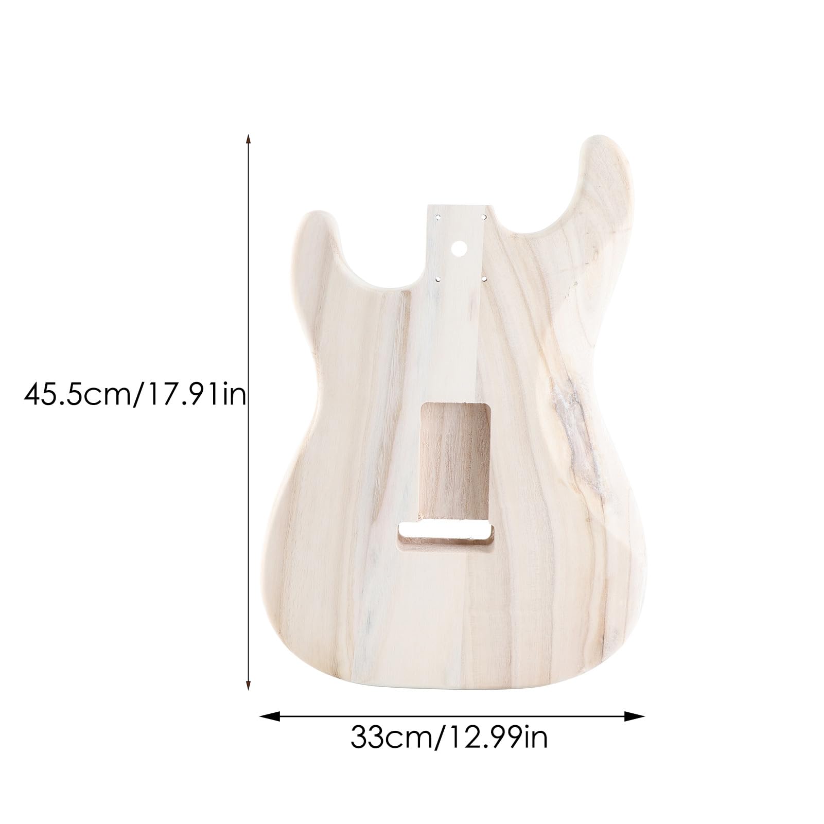 HXBER Maple Electric Guitar Body - Unfinished Polished Wood Barrel Style for DIY Guitar Builders | Perfect for Custom Electric Guitar Projects & Replacement Parts
