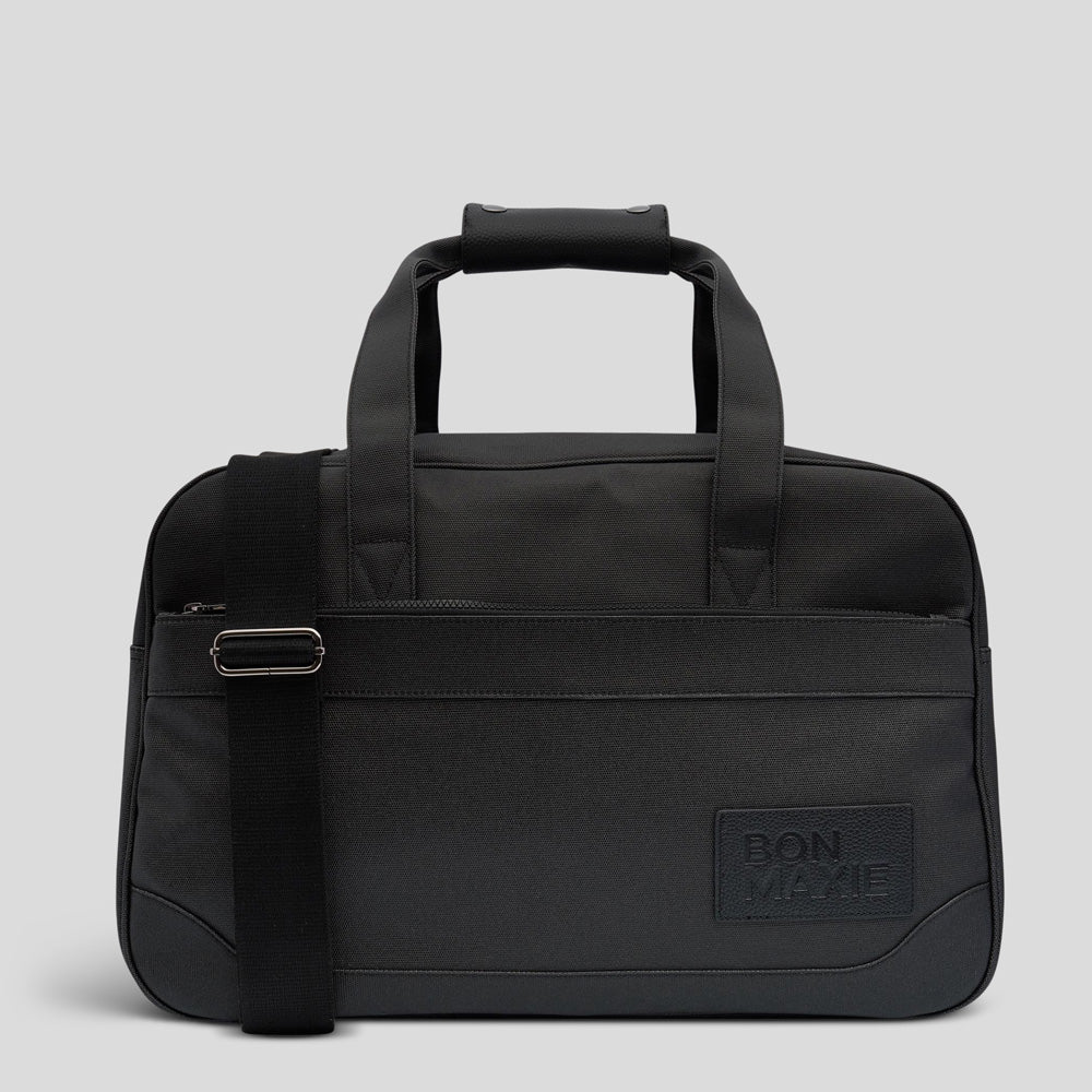 Bon Voyage Weekender Bag - Stylish Black Carry-On Duffle for Travel, Gym & Weekend Getaways | Perfect for Business Trips & Overnight Stays