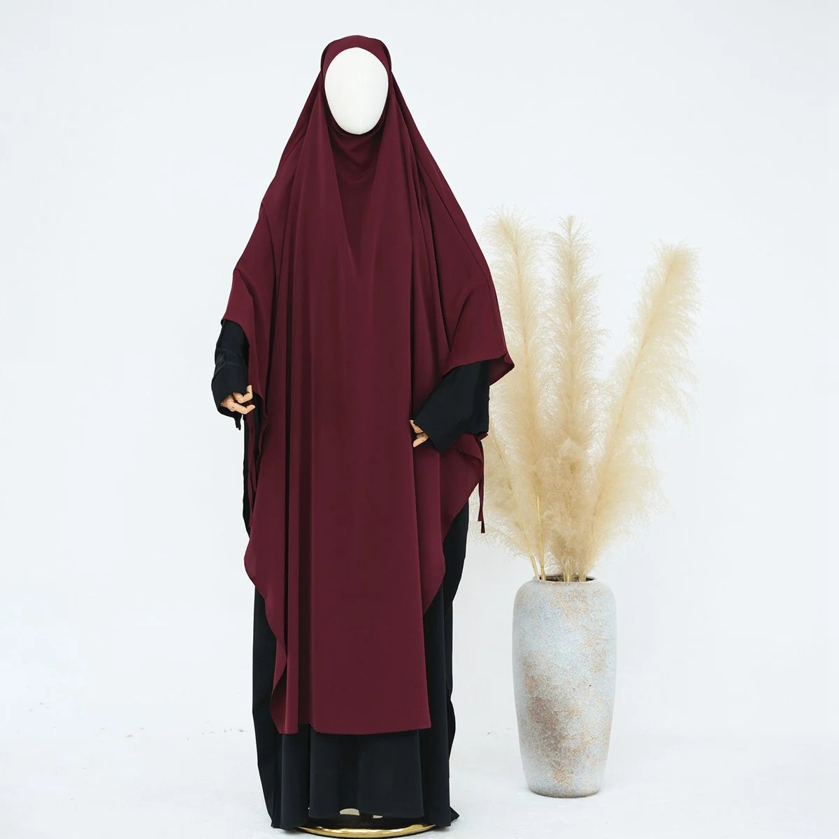 Extra Long Khimar - Full Length Islamic Prayer Dress for Women - Modest Muslim Abaya for Prayer, Mosque & Special Occasions