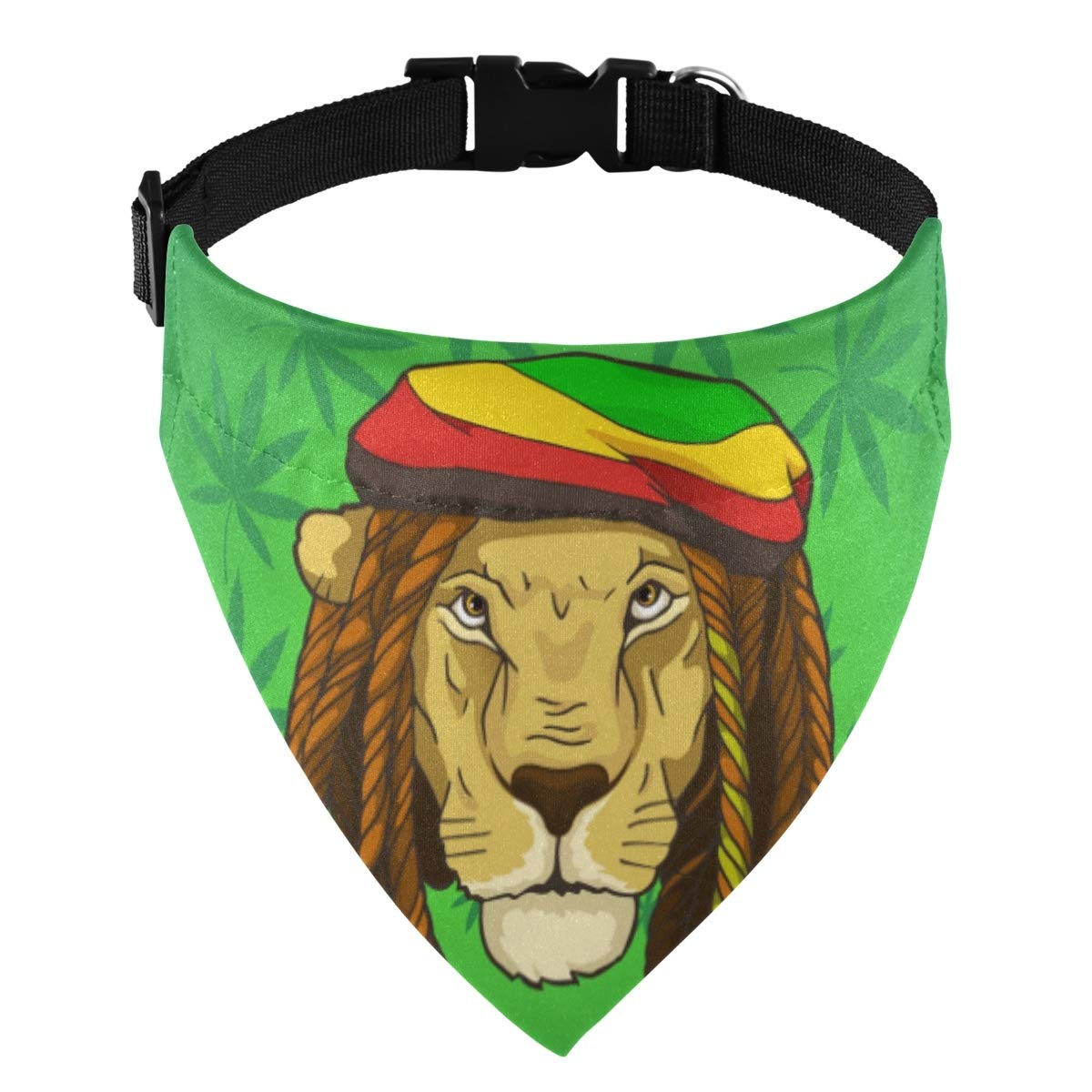 Adjustable Dog Bandana Collar with Buckle - Lion Head Cartoon Triangle Scarf for Small Medium Dogs - Breathable Detachable Puppy Kerchief Pet Bib for Cats & Dogs - Perfect for Halloween Costumes, Pet Parties & Daily Fashion Accessories