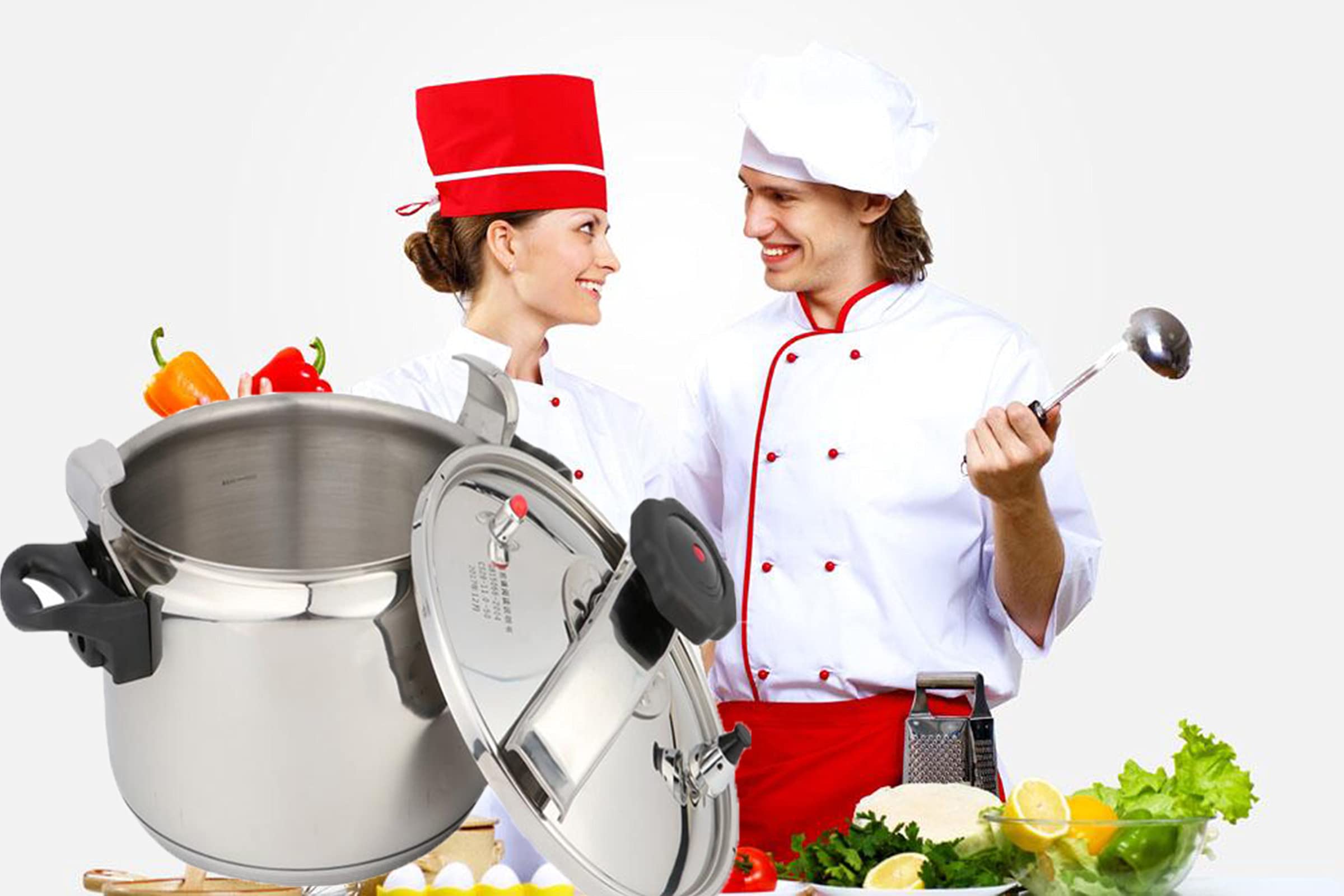 3 Quart Small Stainless Steel Pressure Cooker - Super Safety Lock & Explosion-Proof - Compatible with All Hob Types - Fast Cooking for Rice, Soup & Stews - Perfect for Home Kitchens & Camping Trips