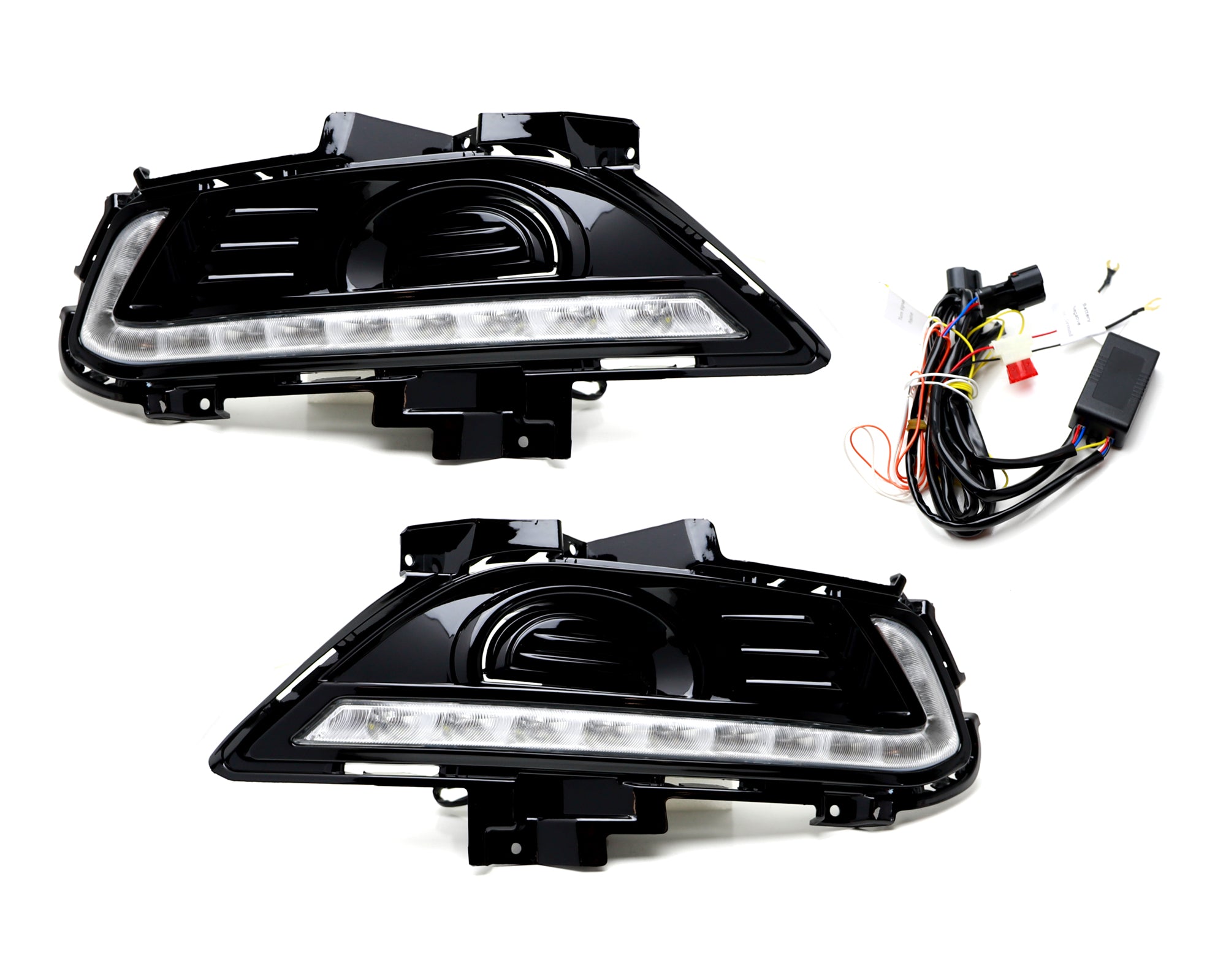 Direct Fit 16 LED Daytime Running Lights DRL Fog Lamps Kit for 2013-2016 Ford Fusion - Upgrade Your Car's Visibility & Style for Day & Night Driving