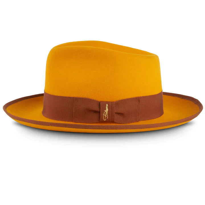 Bellissimo Fox Fedora Hat - Sunset Orange Color Vintage Style for Men & Women | Perfect for Cosplay, Halloween, Steampunk & Fashion Outfits