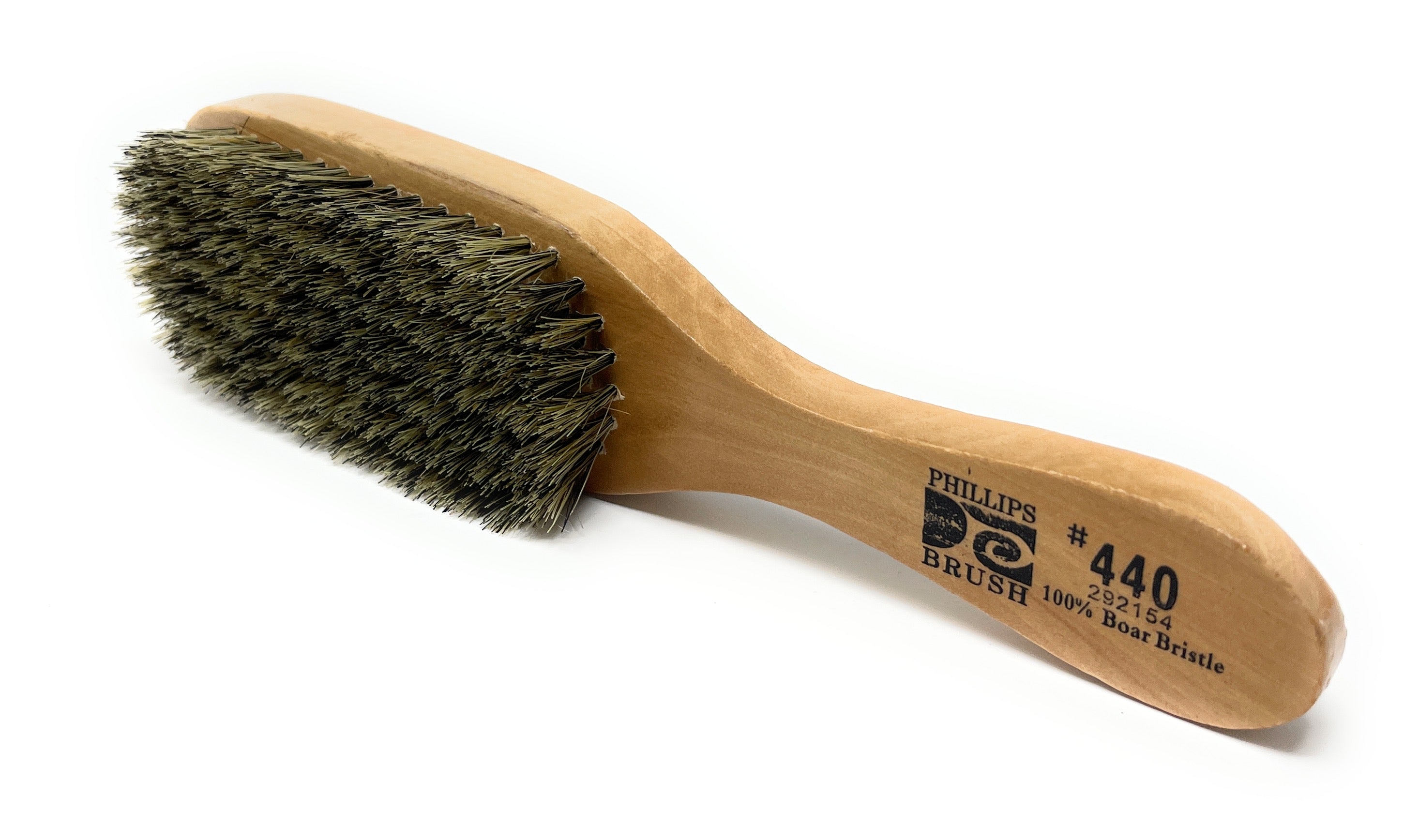 Philips Brush 440 The Wave Hair Brush - 7 Row Pure Soft Bristle with Wooden Handle for Smooth Detangling & Styling | Perfect for Curly, Wavy & Thick Hair at Home or Salon
