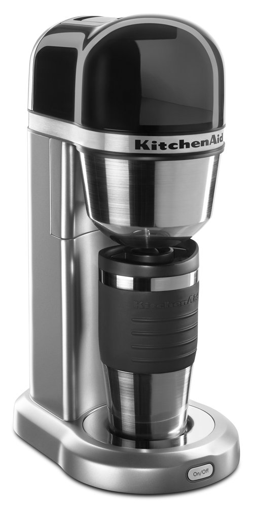 KitchenAid KCM0402CU 4-Cup Personal Coffee Maker - Stainless Steel Contour Silver - Perfect for Home, Office & Small Spaces