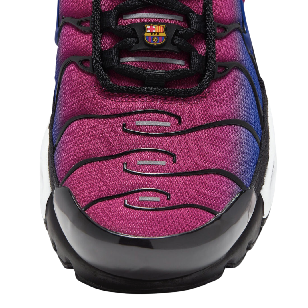 Nike Air Max Plus x Patta x Barcelona FC Culers de Mon Sneakers - Fuchsia/Deep Royal Blue/Black/White - Limited Edition Collaboration - Perfect for Streetwear, Sneaker Collecting & Football Fans