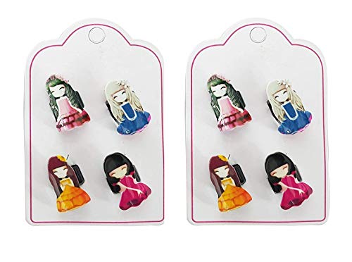 Baal Kids Tic Tac Hair Clips - 8 Pcs Set for Baby Girls & Toddlers | Cute Hair Accessories for School, Parties & Daily Styling