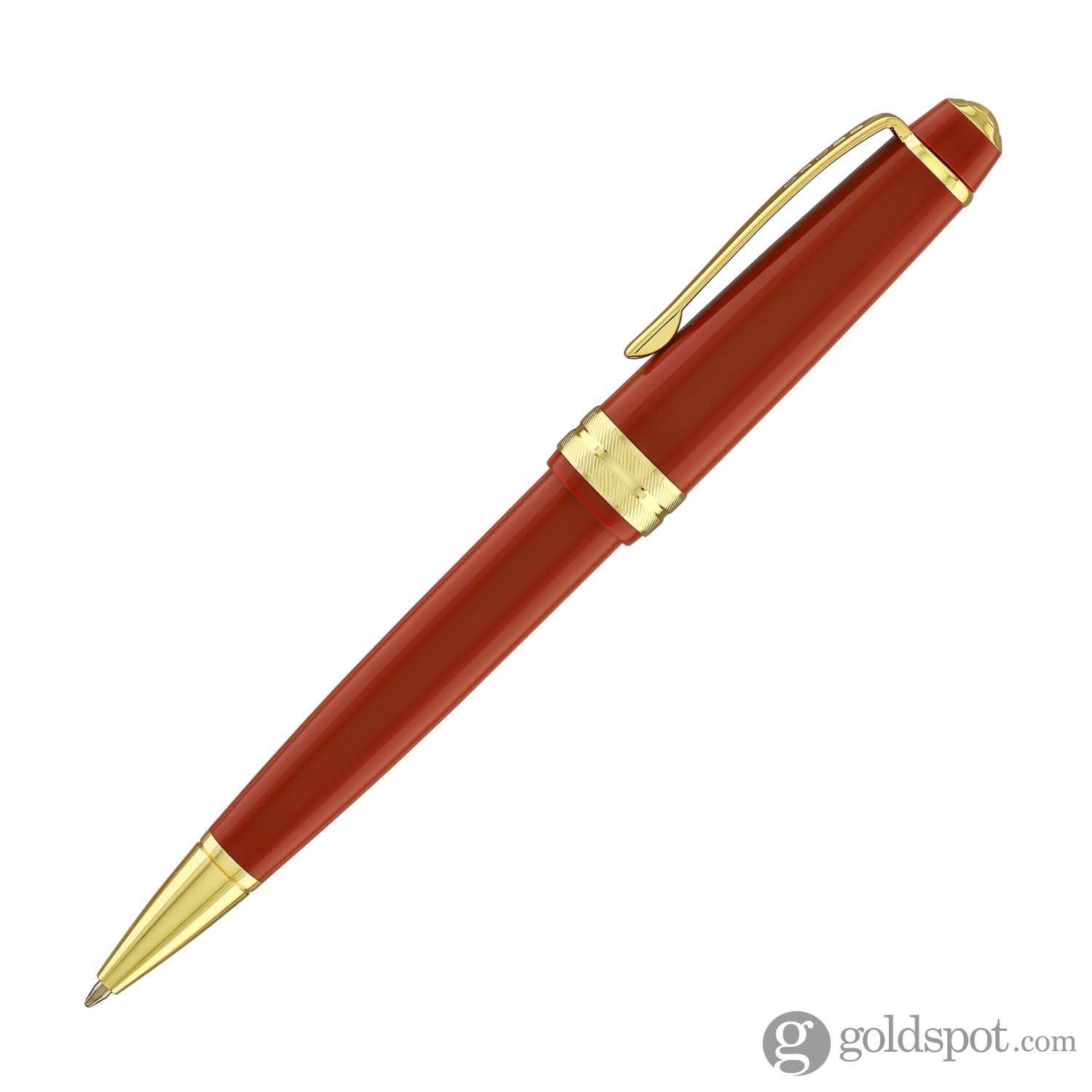 Cross Bailey Light Ballpoint Pen - Glossy Burnt Orange Resin with Gold Trim - Premium Writing Instrument for Office, School & Gift Giving