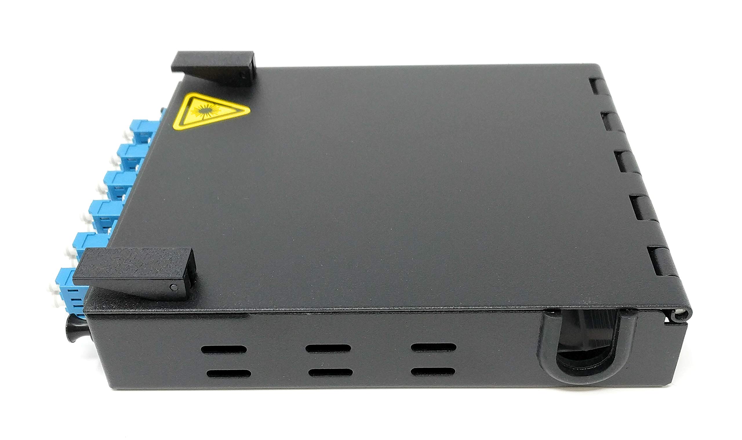 Ultra Spec Wall Mount Fiber Enclosure with Spool - 6 Port LC-UPC Singlemode Duplex LGX Panel | Ideal for Data Centers, Telecom Rooms & Network Installations
