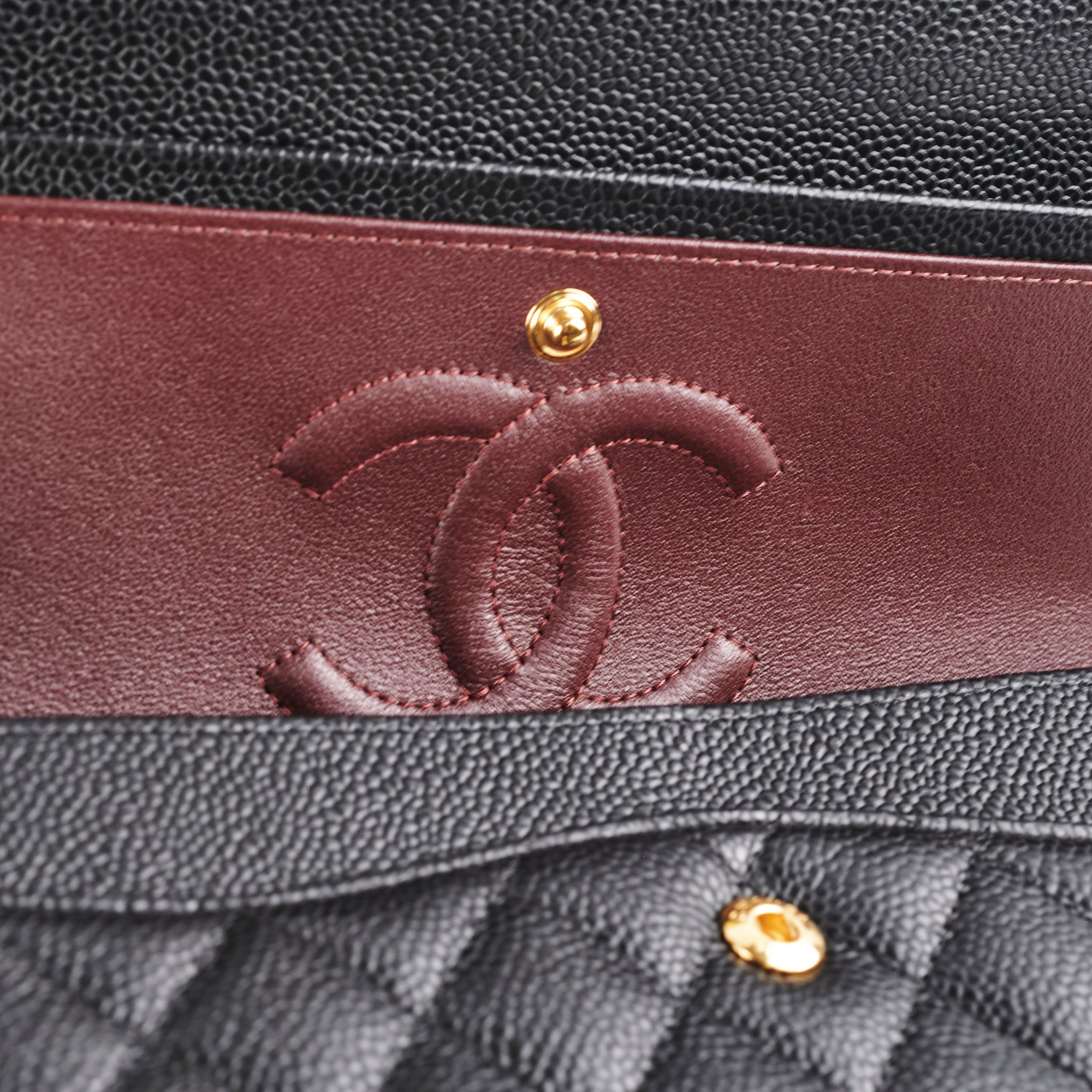 Authentic Chanel Caviar Medium/Large Double Classic Flap Bag Black 2022 - Luxury Handbag for Women, Perfect for Work, Evening Events & Special Occasions