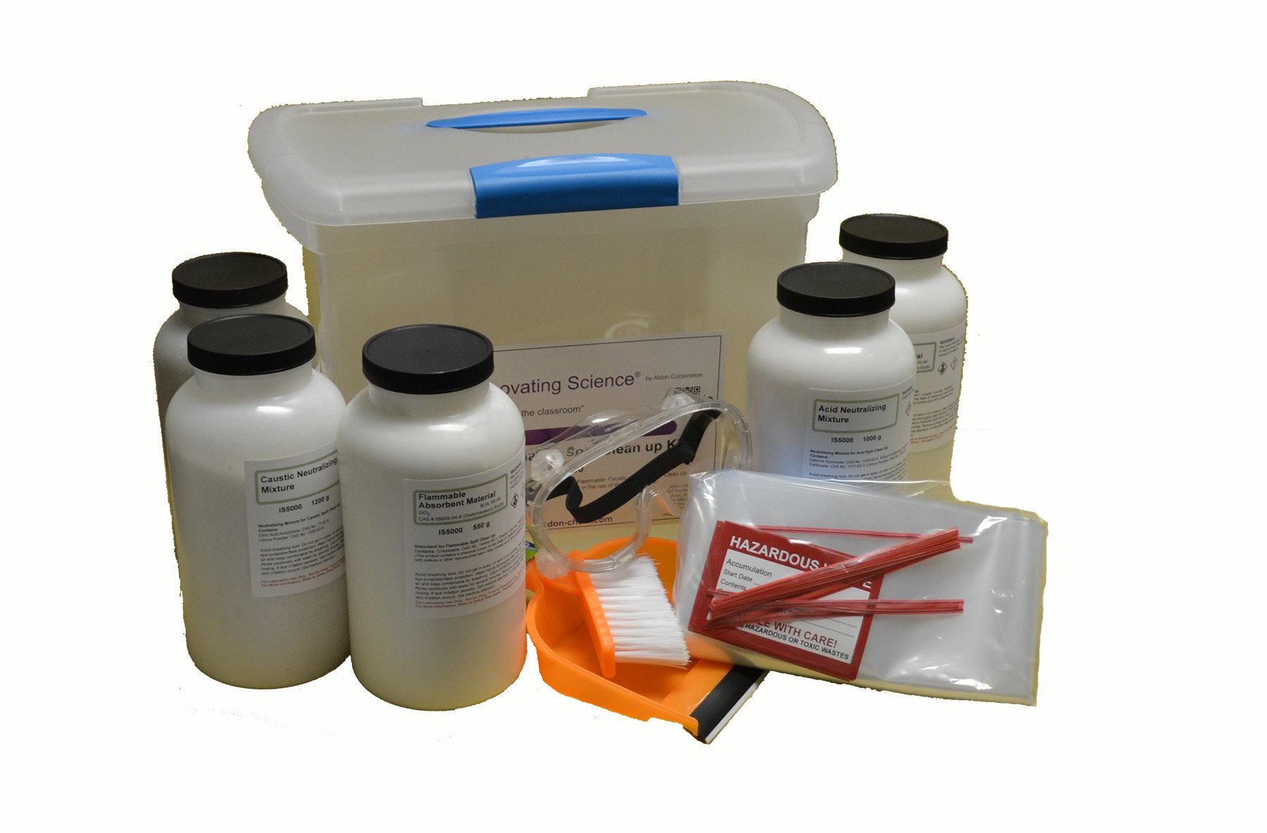 Aldon Innovating Science Solvent, Caustic & Acid Neutralization Kit - 4L Spill Cleanup Solution for Classrooms & Labs | Chemical Spill Response for Science Education & Safety