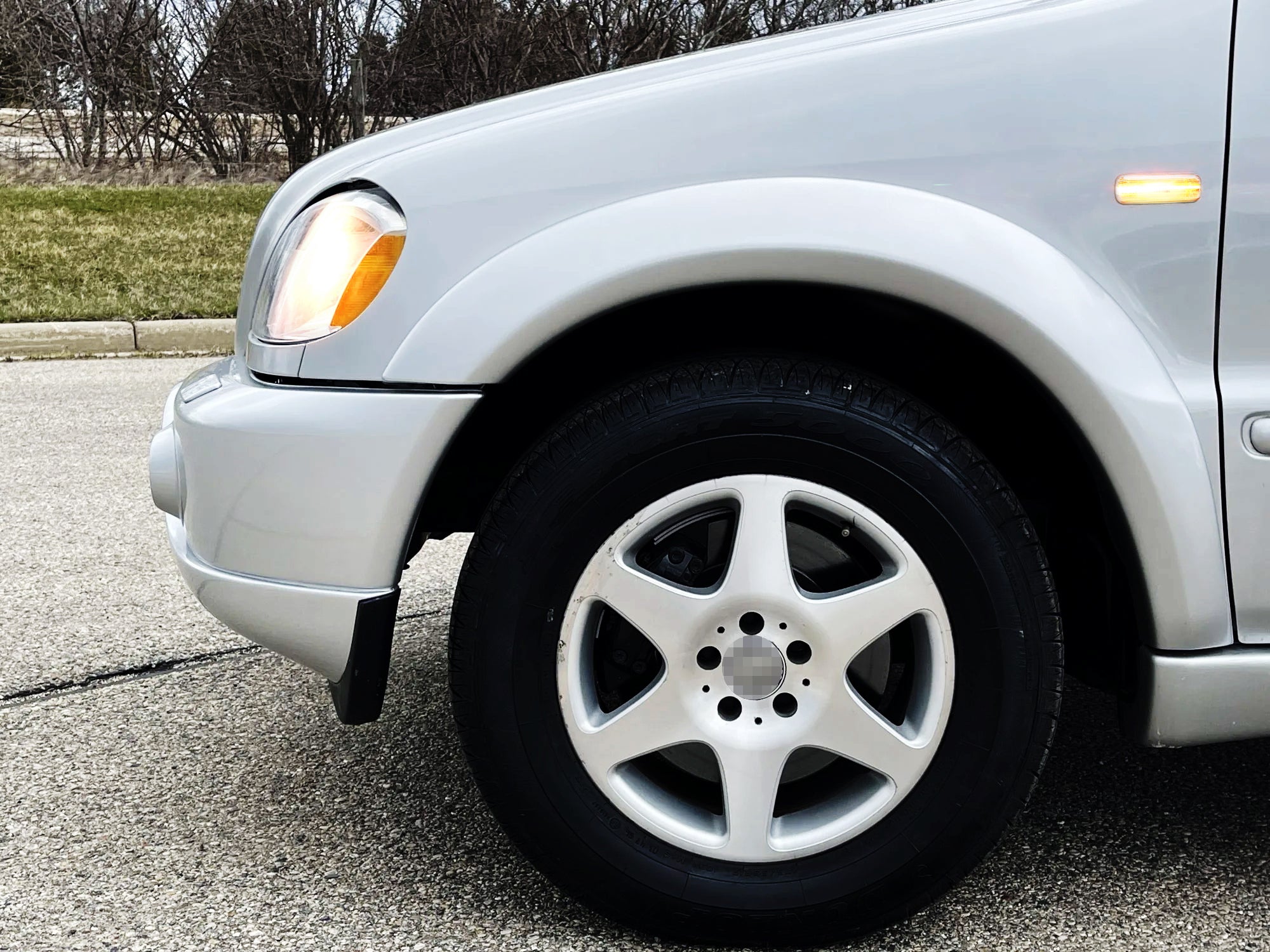Amber LED Strip Fender Side Markers for 1998-2003 Mercedes W163 ML - Clear Lens, Bright Turn Signal Lights - Perfect for Night Driving & Off-Road Adventures